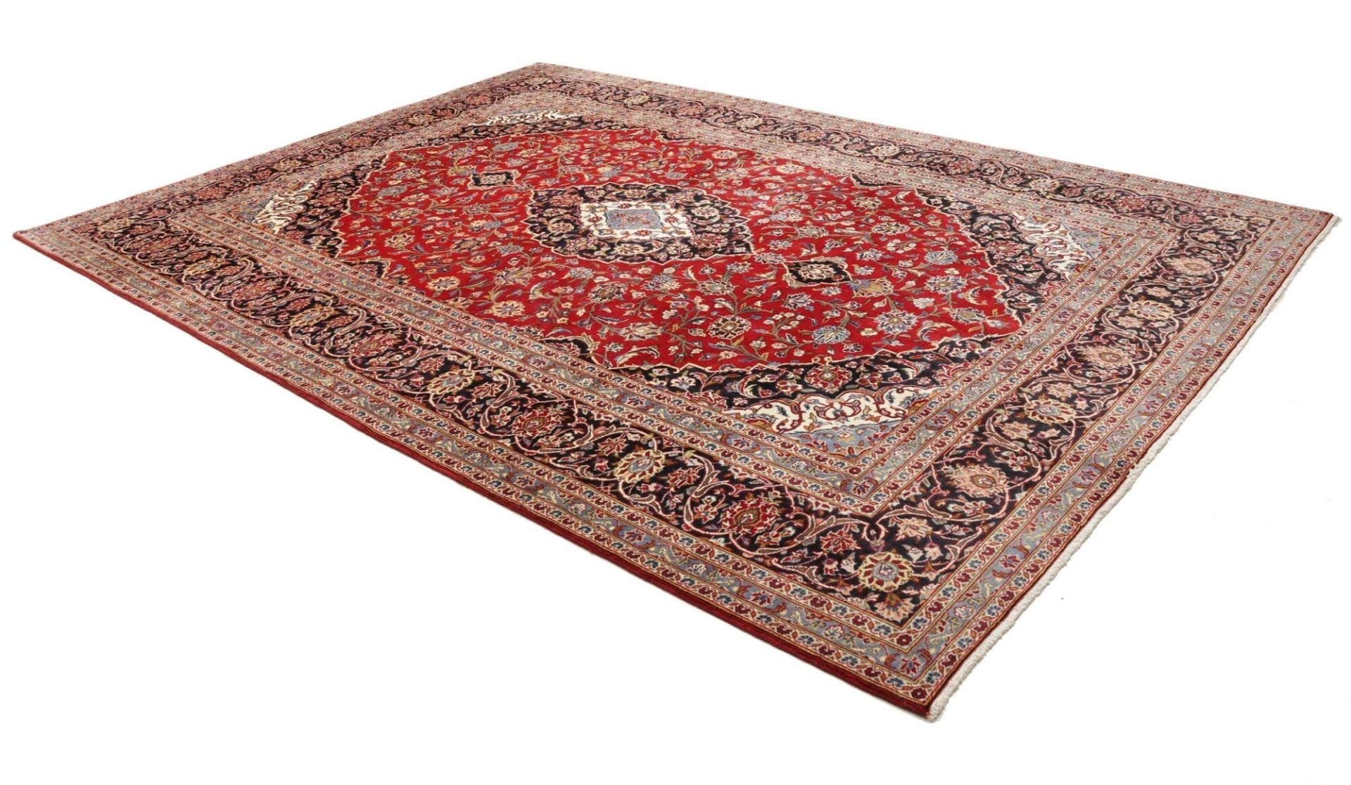 Kashan Perserteppich 253 × 347 cm aus Wolle, handgeknüpft