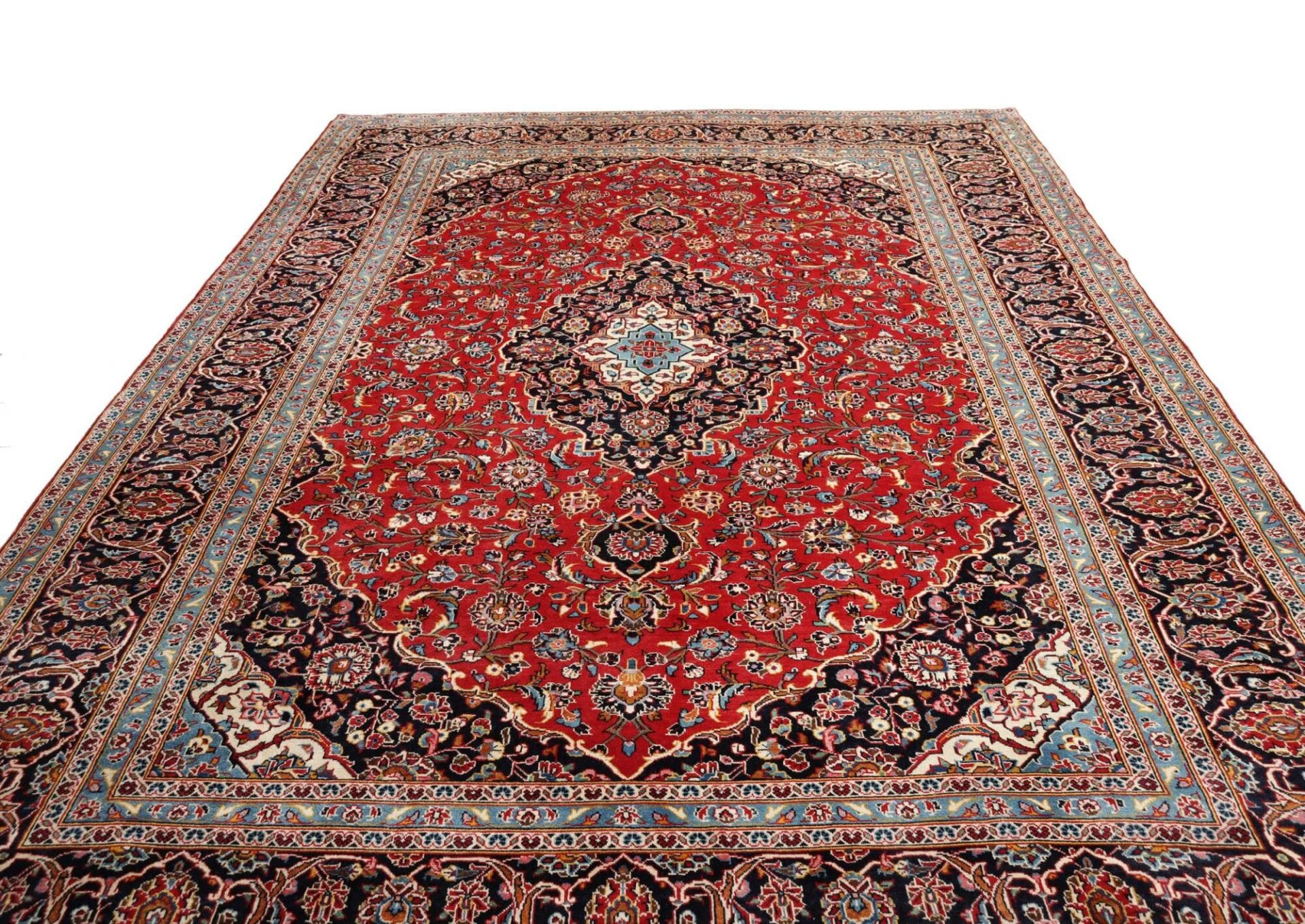 Handgeknüpfter Kashan Perserteppich, 249 × 354 cm, Wolle