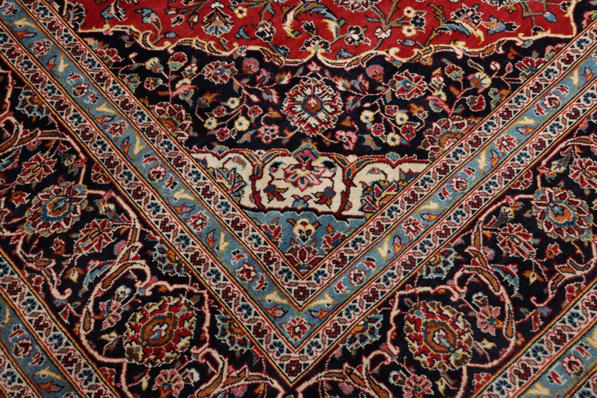 Handgeknüpfter Kashan Perserteppich, 249 × 354 cm, Wolle