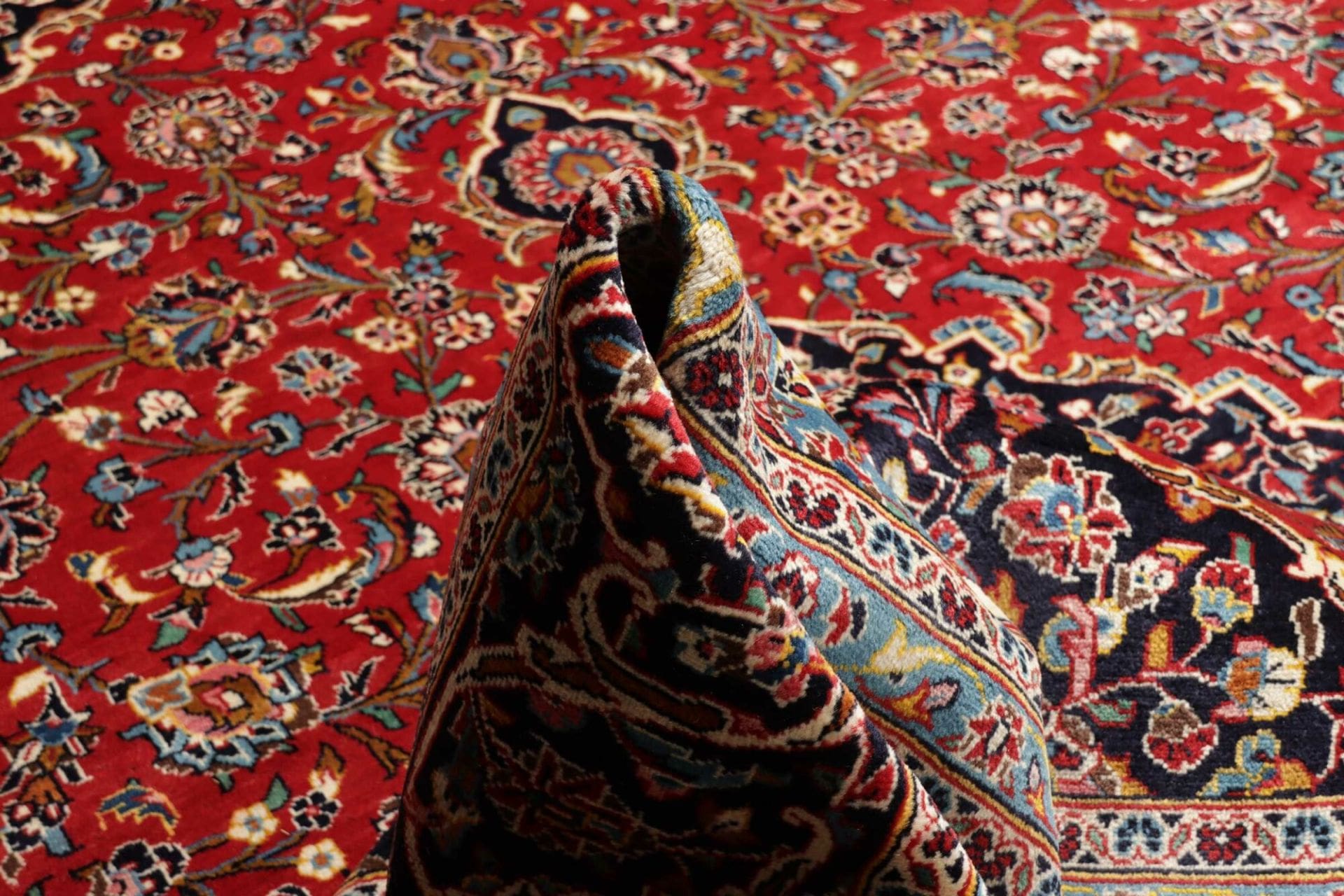 Handgeknüpfter Kashan Perserteppich, 249 × 354 cm, Wolle