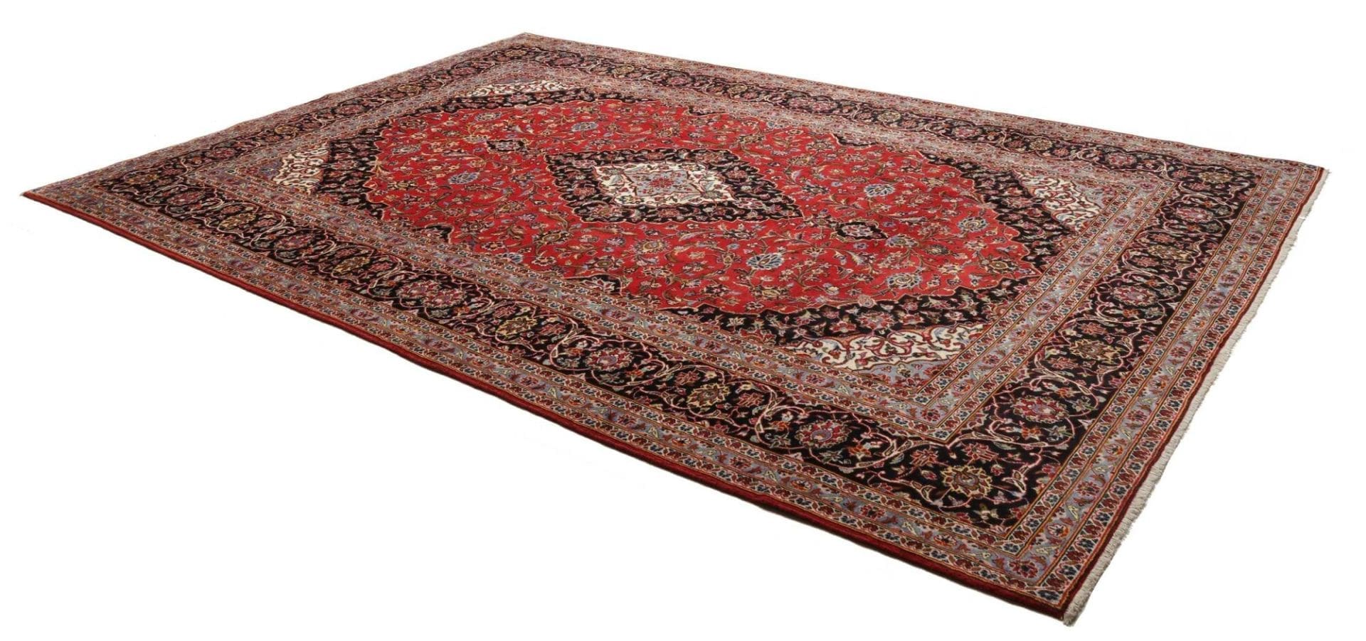 Handgeknüpfter Kashan Perserteppich 256 × 366 cm