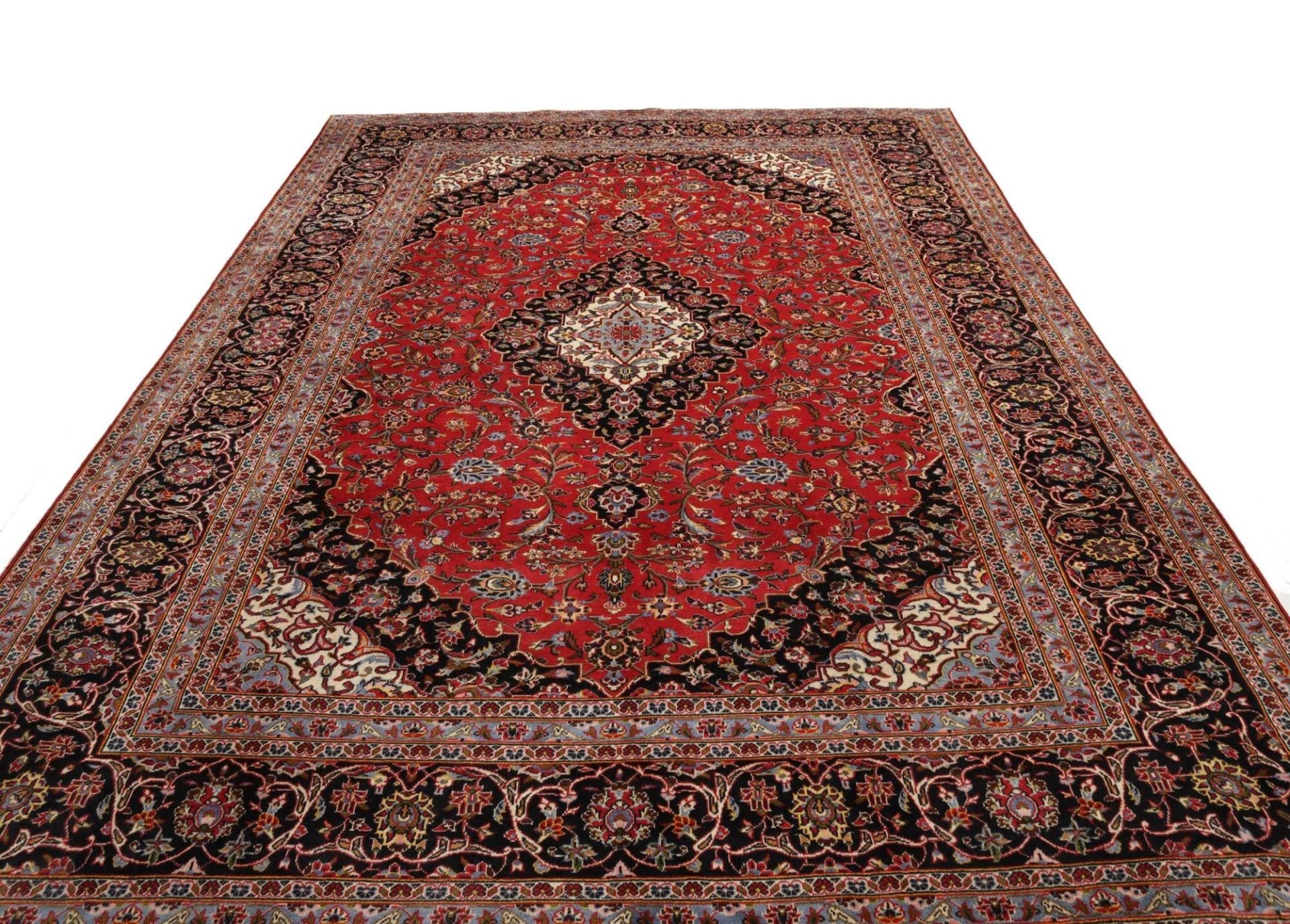 Handgeknüpfter Kashan Perserteppich 256 × 366 cm