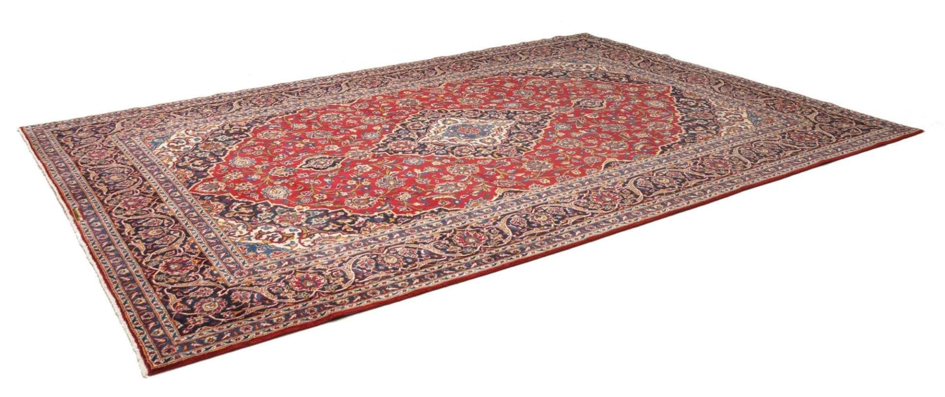 Kashan Perserteppich 253 × 363 cm aus Wolle, handgeknüpft