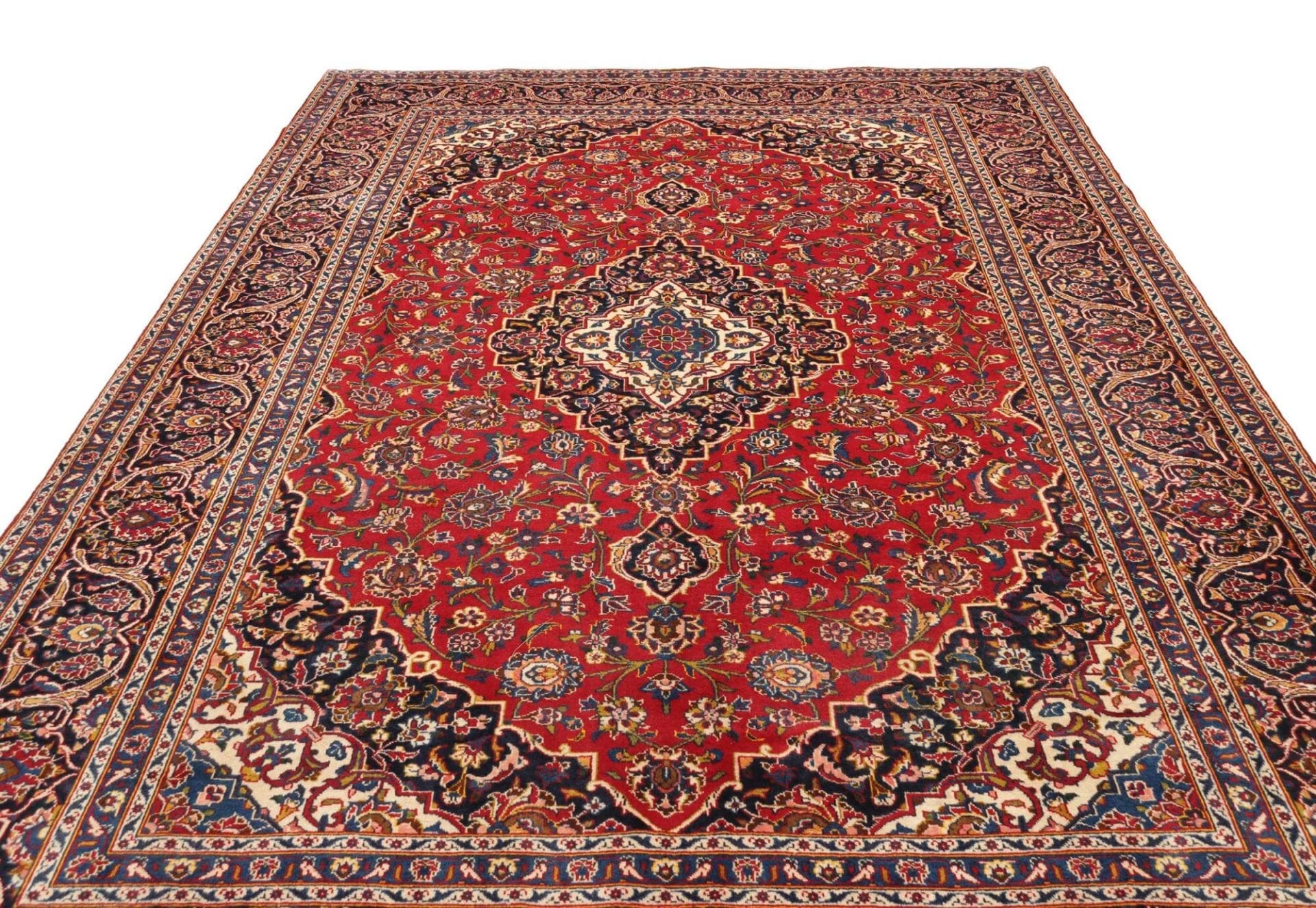 Kashan Perserteppich 253 × 363 cm aus Wolle, handgeknüpft