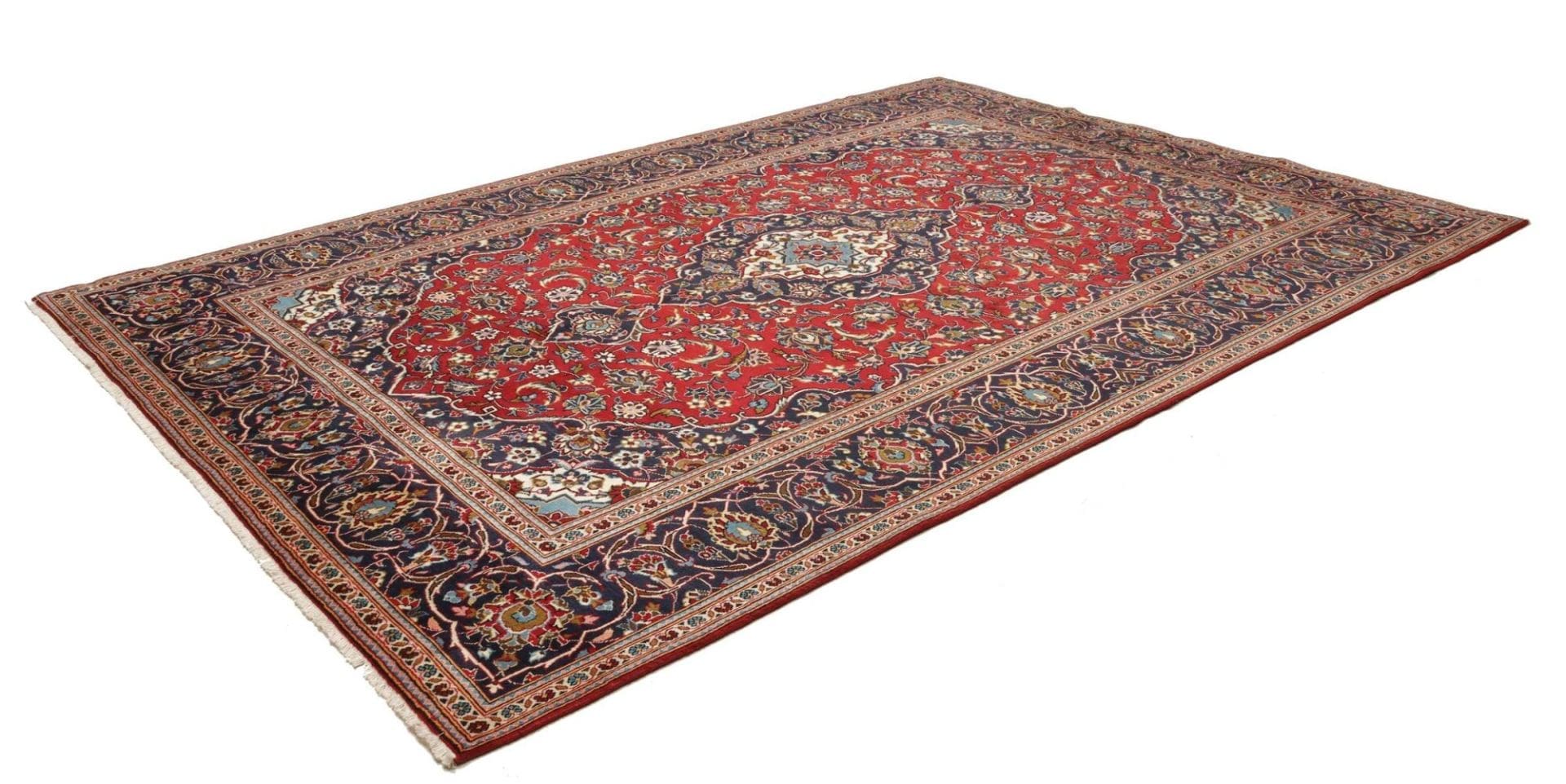 Handgeknüpfter Kashan Perserteppich 245 × 353 cm