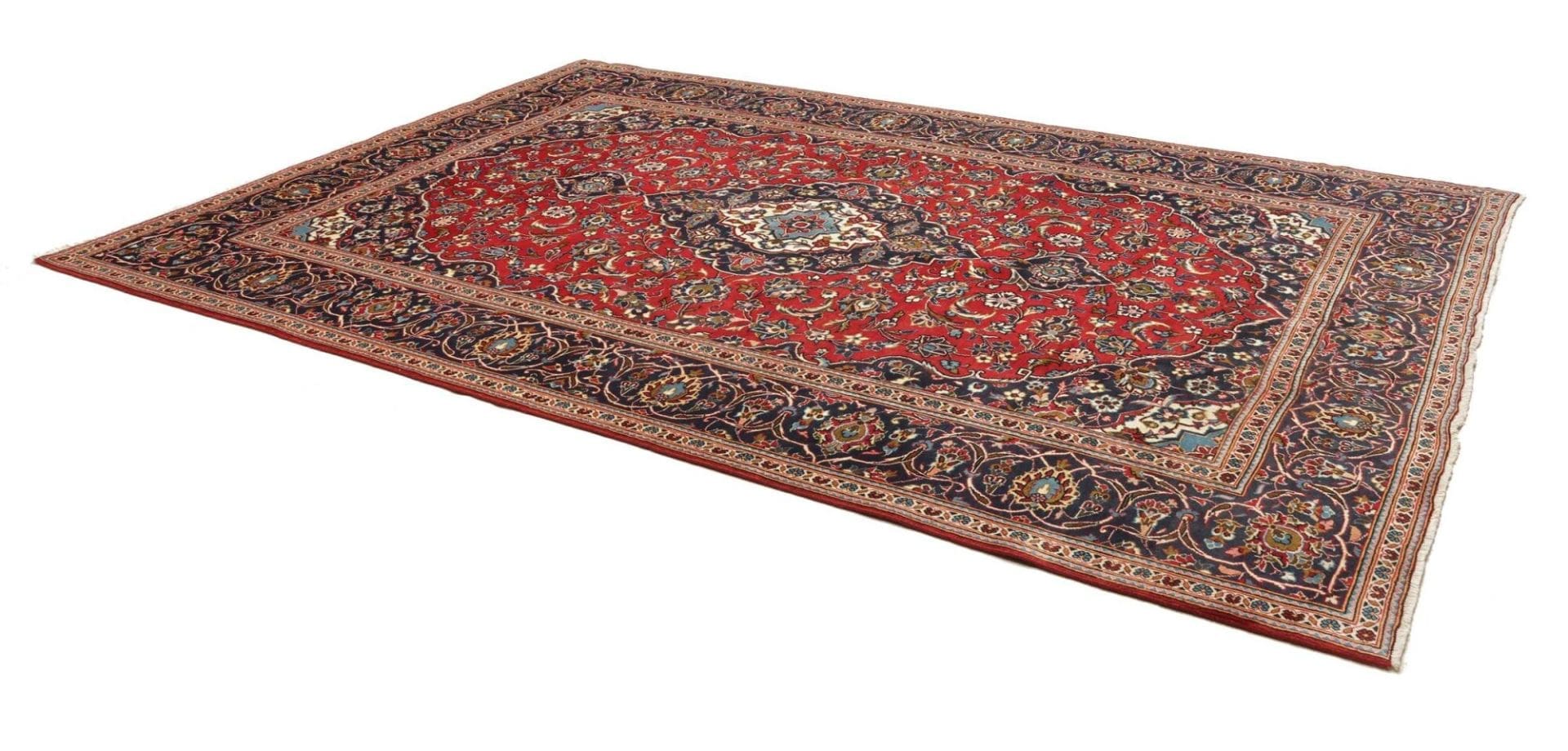 Handgeknüpfter Kashan Perserteppich 245 × 353 cm