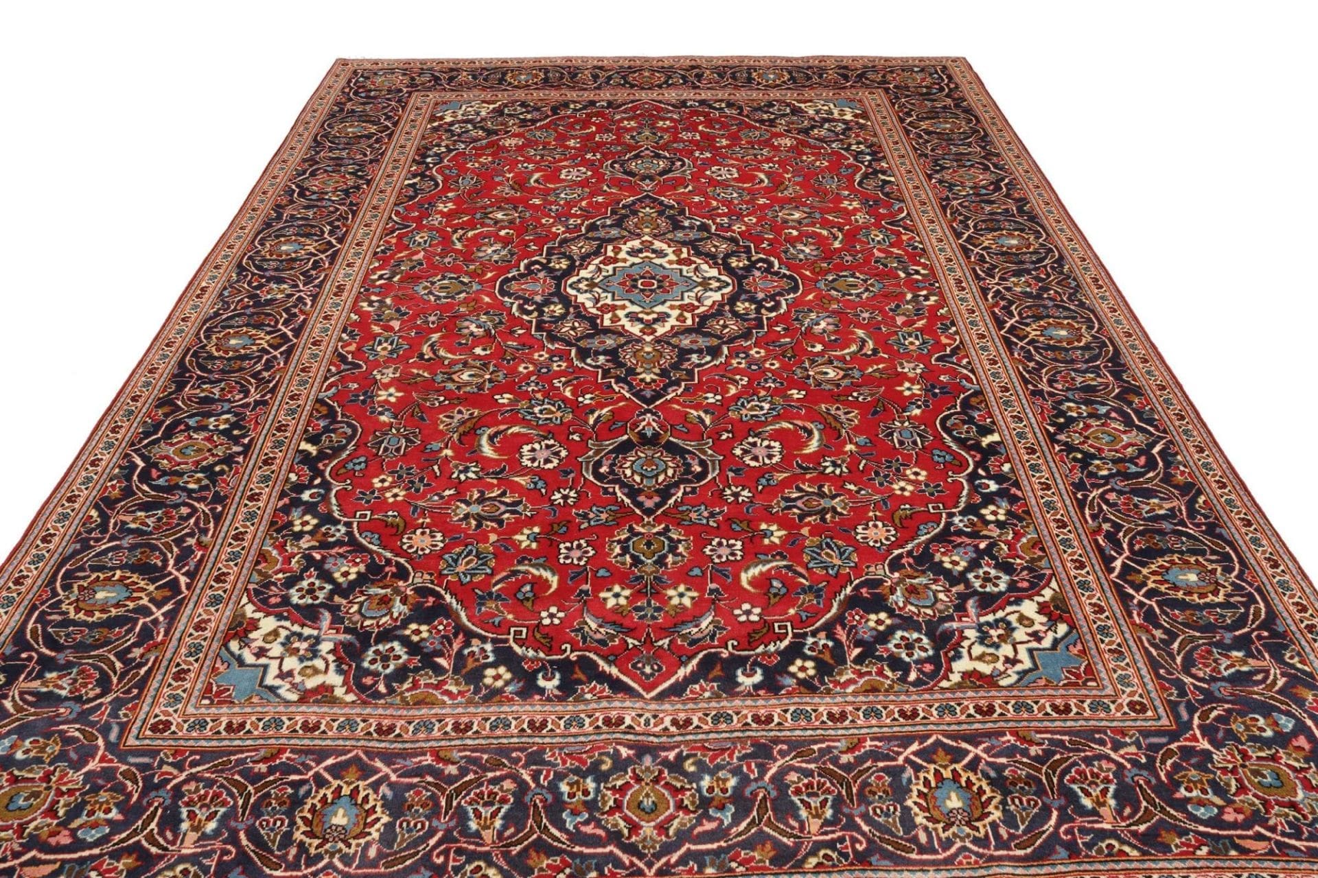 Handgeknüpfter Kashan Perserteppich 245 × 353 cm