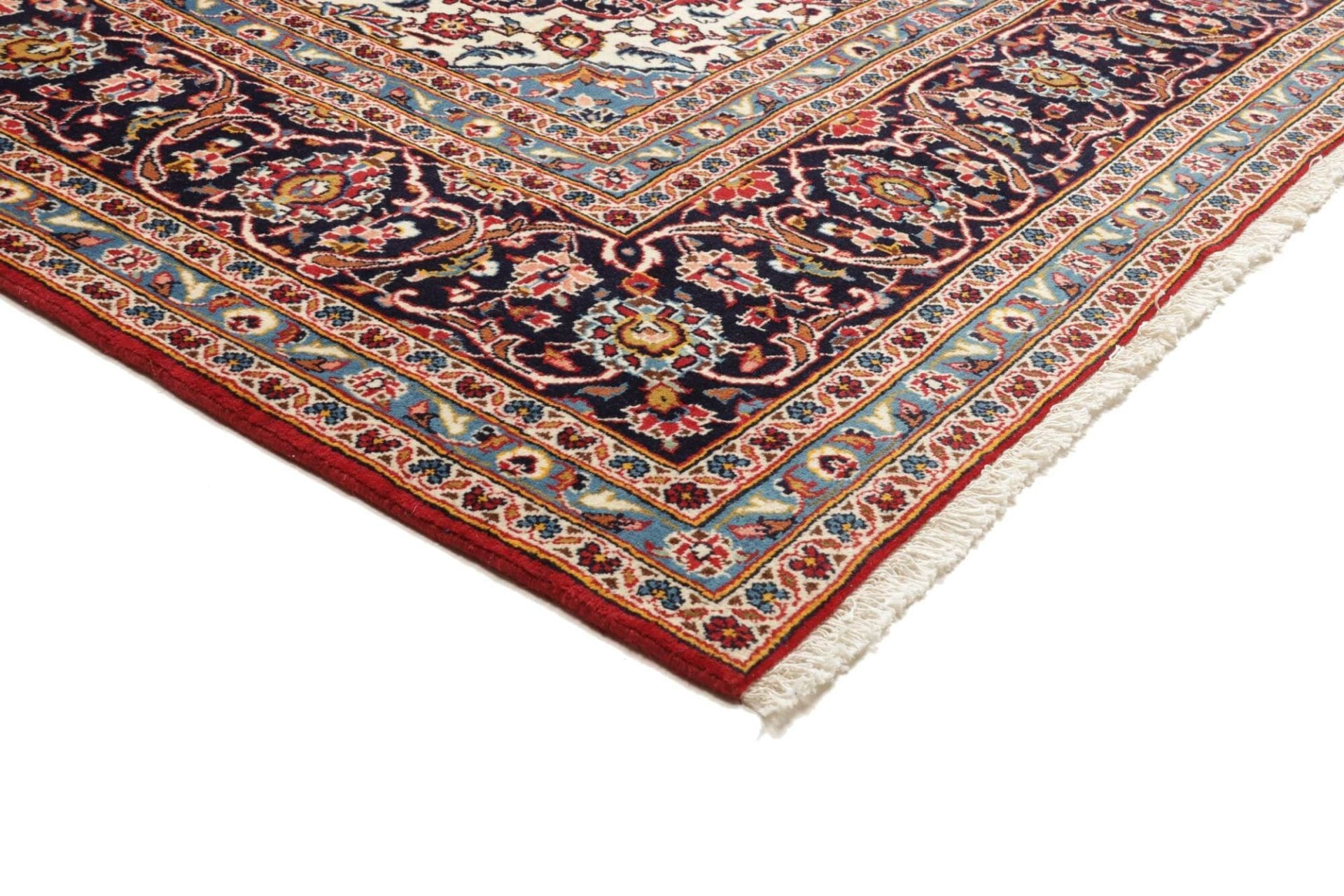 Handgeknüpfter Kashan Perserteppich, 253 × 368 cm, Wolle