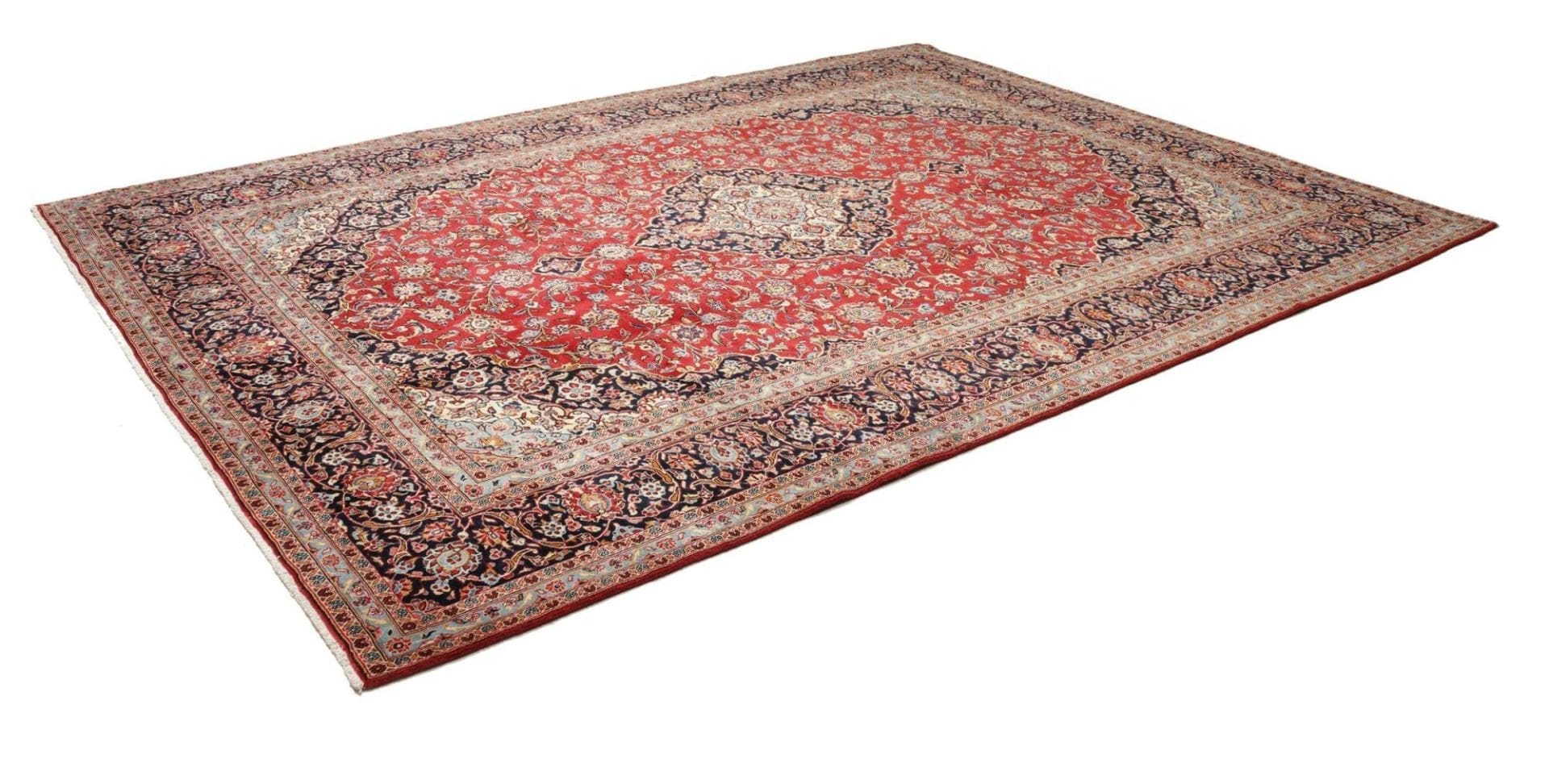 Kashan Perserteppich 259 × 350 cm aus Wolle, handgeknüpft
