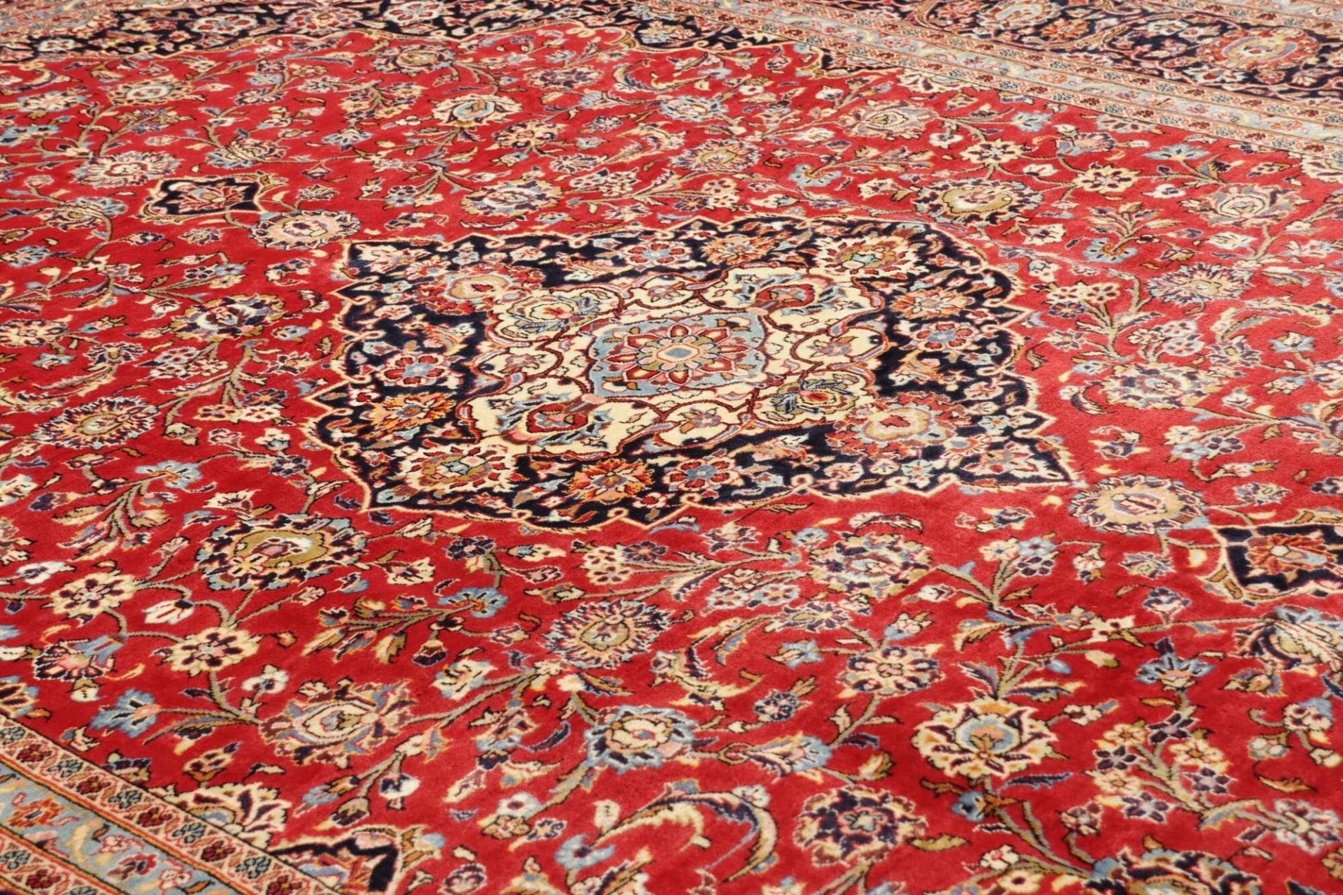 Kashan Perserteppich 259 × 350 cm aus Wolle, handgeknüpft