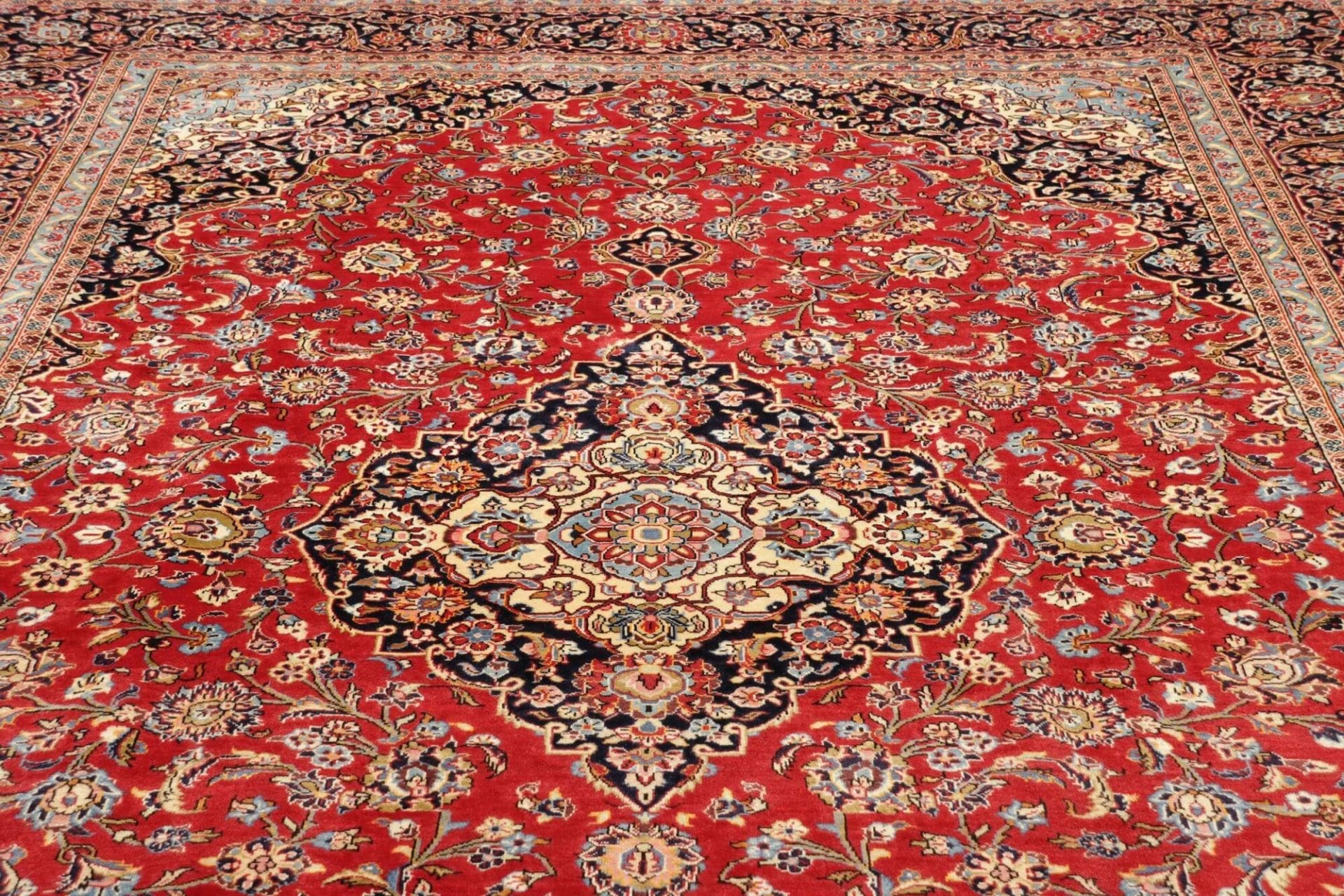 Kashan Perserteppich 259 × 350 cm aus Wolle, handgeknüpft