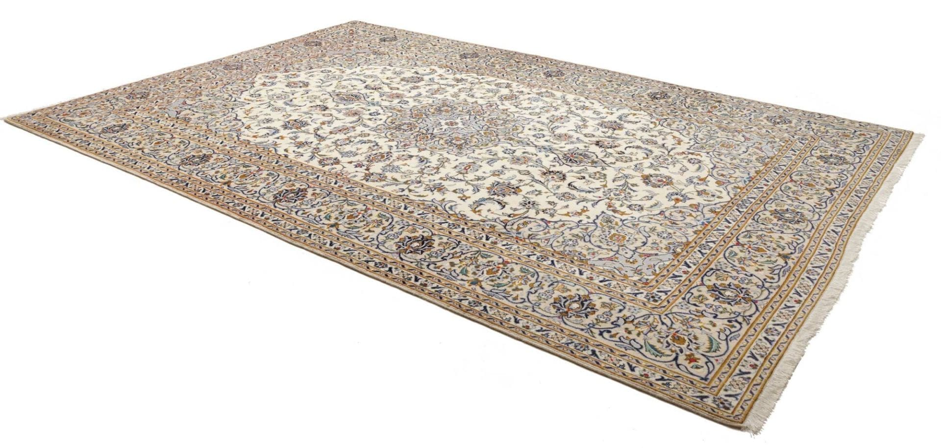 Handgeknüpfter Kashan Perserteppich 247 × 362 cm