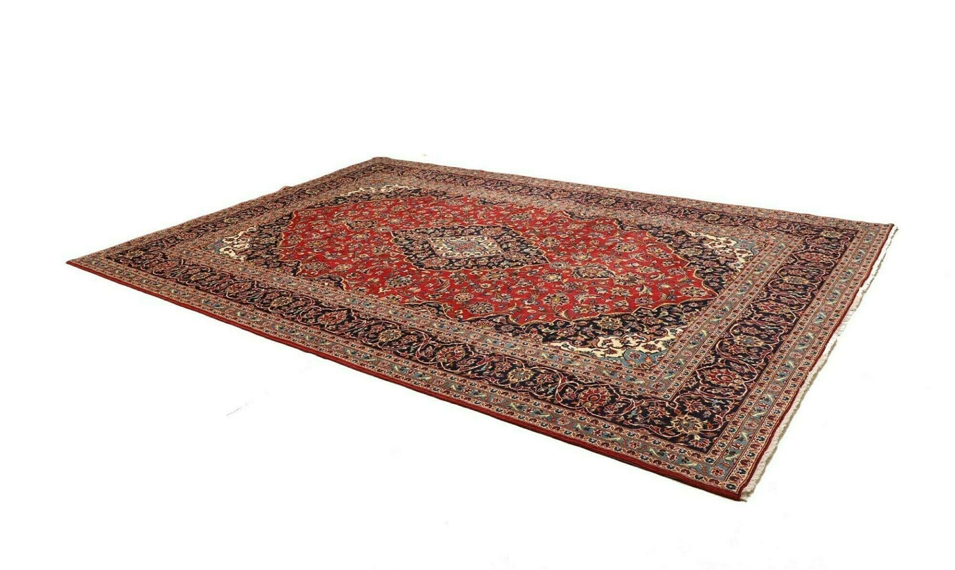 Handgeknüpfter Kashan Perserteppich 248 × 355 cm