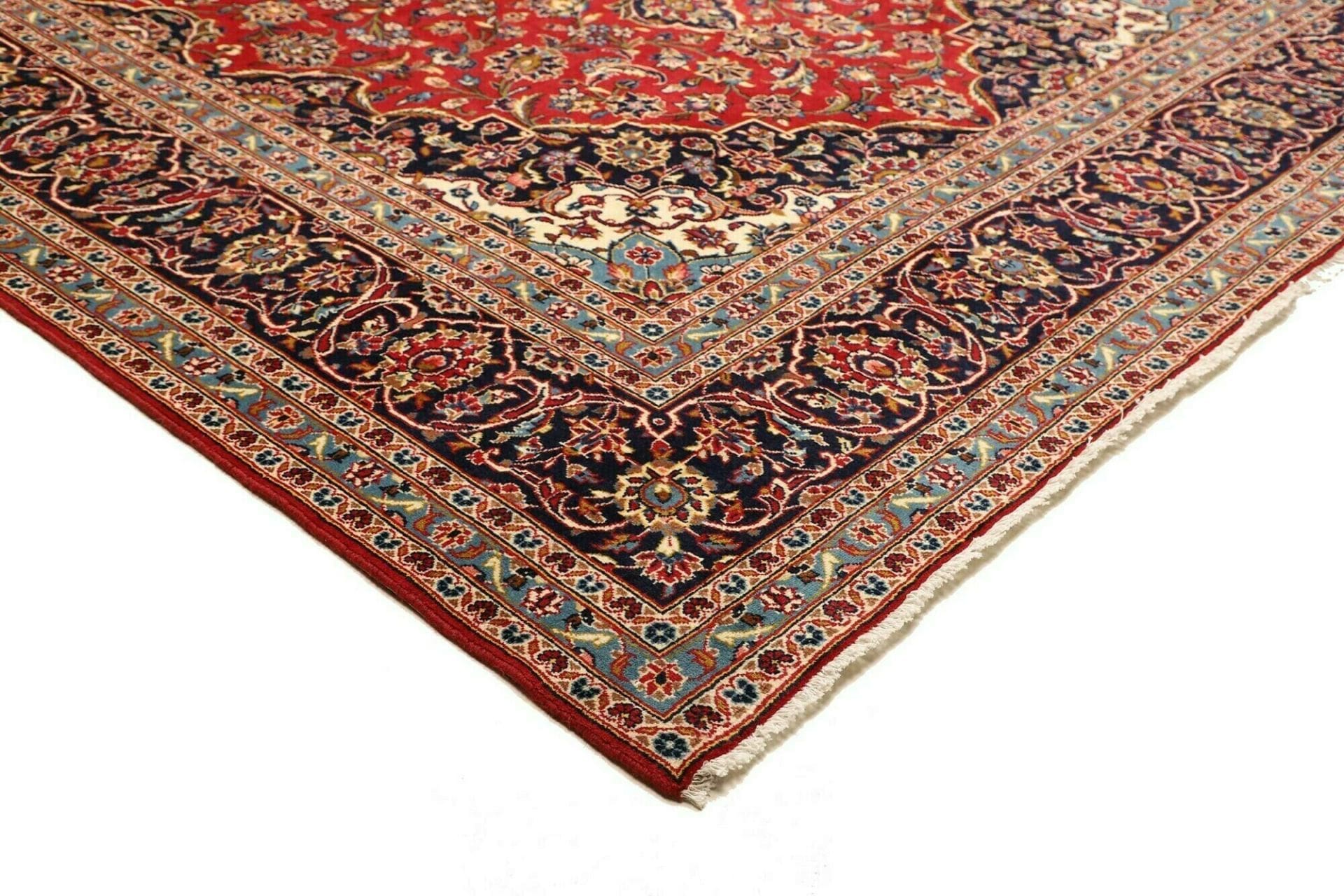 Handgeknüpfter Kashan Perserteppich 248 × 355 cm