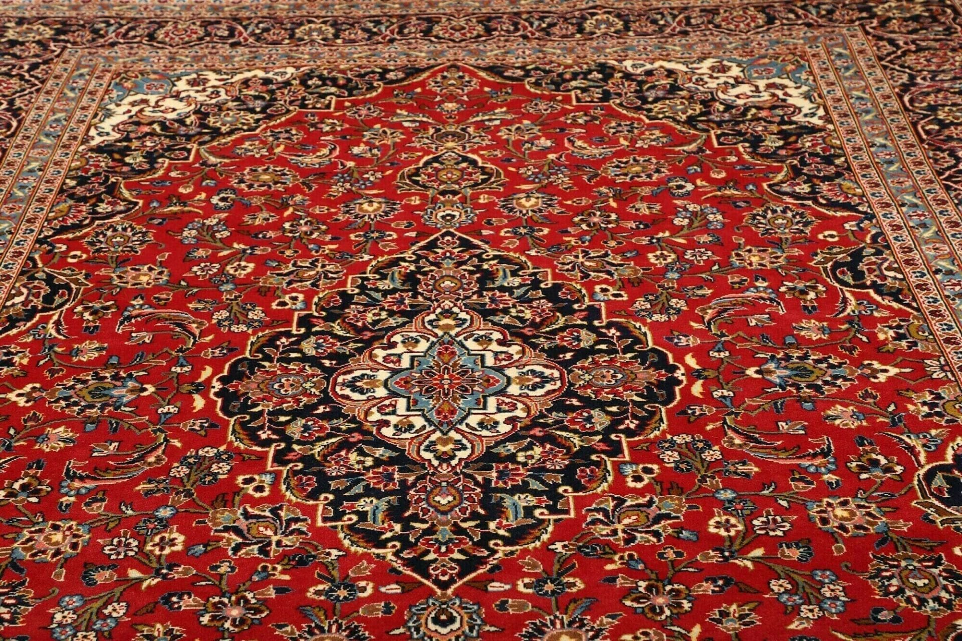 Handgeknüpfter Kashan Perserteppich 248 × 355 cm