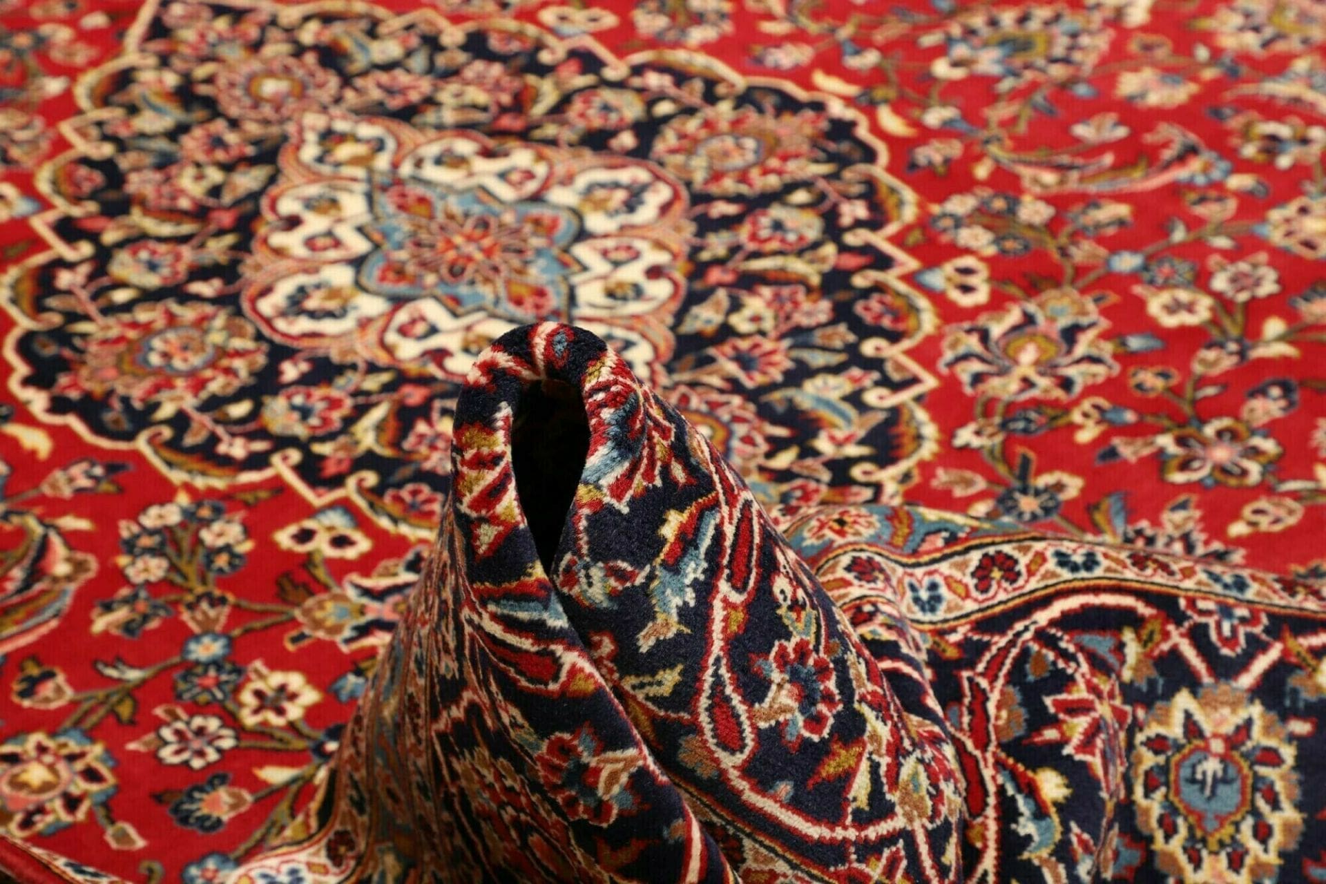 Handgeknüpfter Kashan Perserteppich 248 × 355 cm
