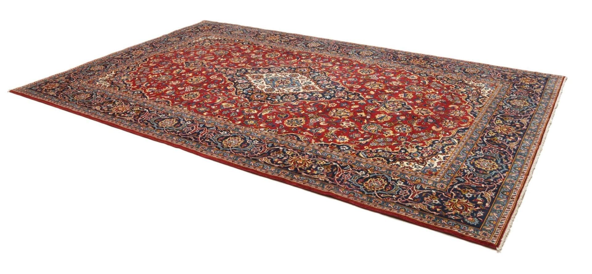 kashan-teppich-233-x-354cm-handgeknupft-wolle-perserteppich-2 Handgeknüpfter Kashan Perserteppich 233 × 354 cm