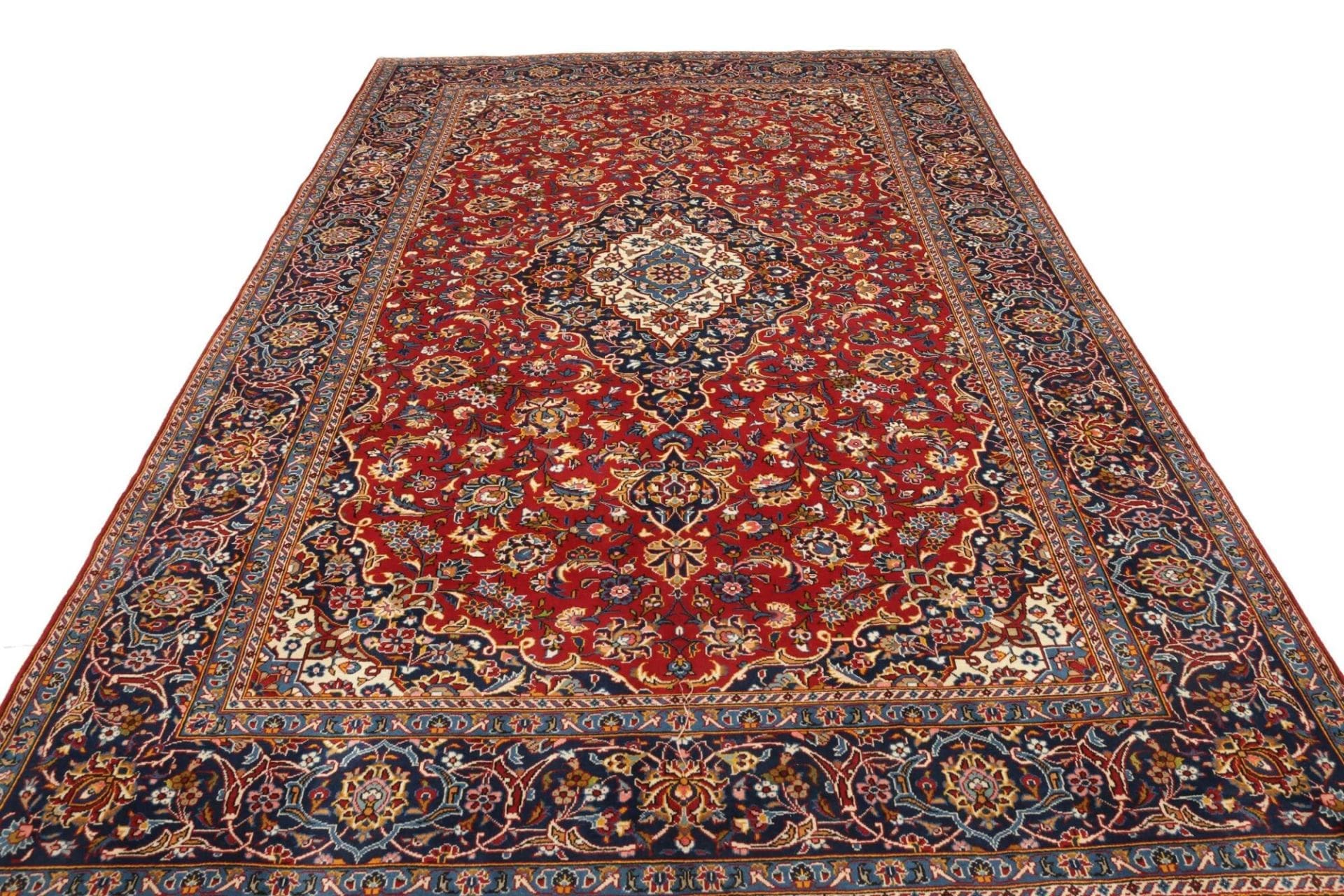 kashan-teppich-233-x-354cm-handgeknupft-wolle-perserteppich-3 Handgeknüpfter Kashan Perserteppich 233 × 354 cm