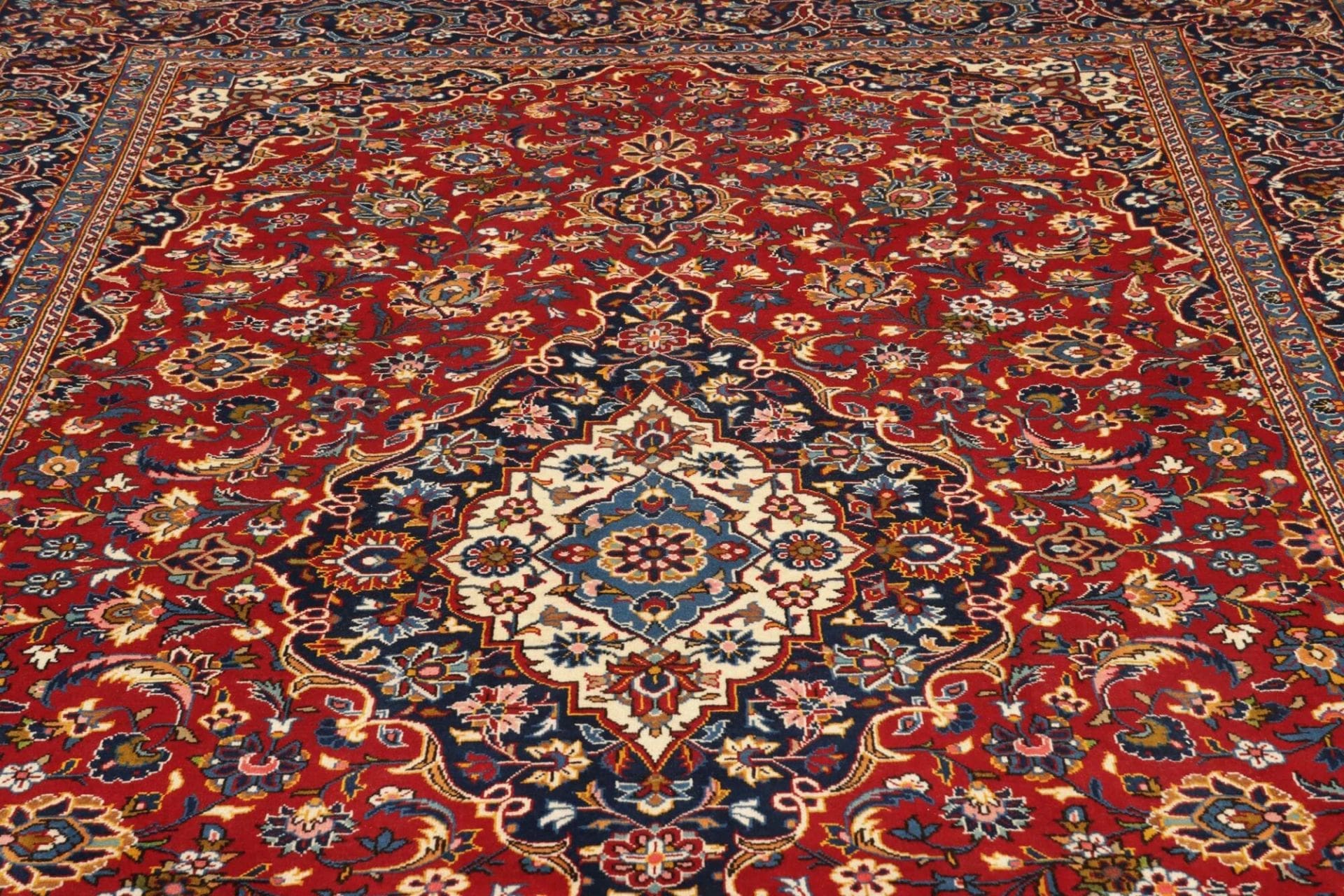 kashan-teppich-233-x-354cm-handgeknupft-wolle-perserteppich-7 Handgeknüpfter Kashan Perserteppich 233 × 354 cm