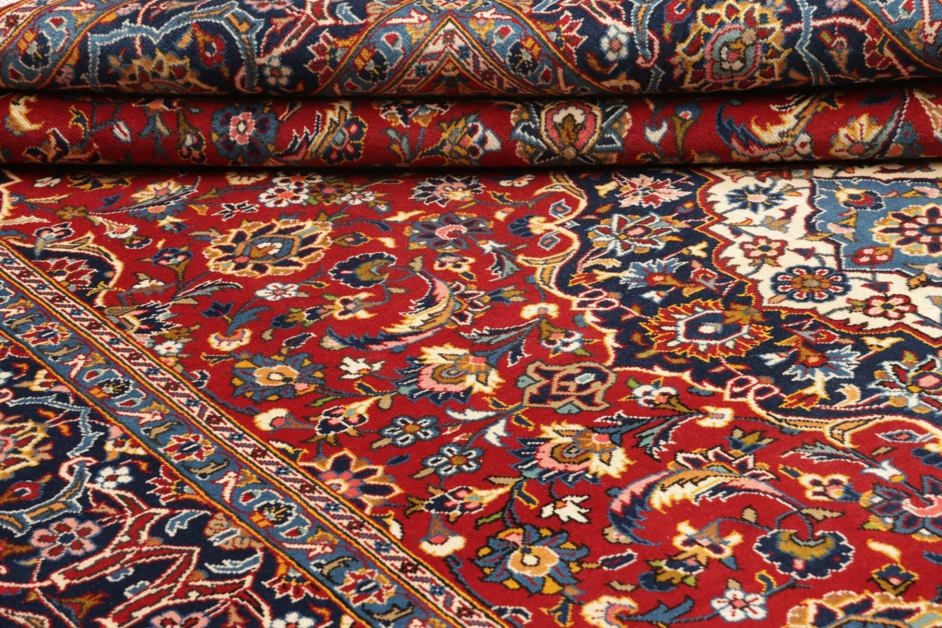 kashan-teppich-233-x-354cm-handgeknupft-wolle-perserteppich-9 Handgeknüpfter Kashan Perserteppich 233 × 354 cm