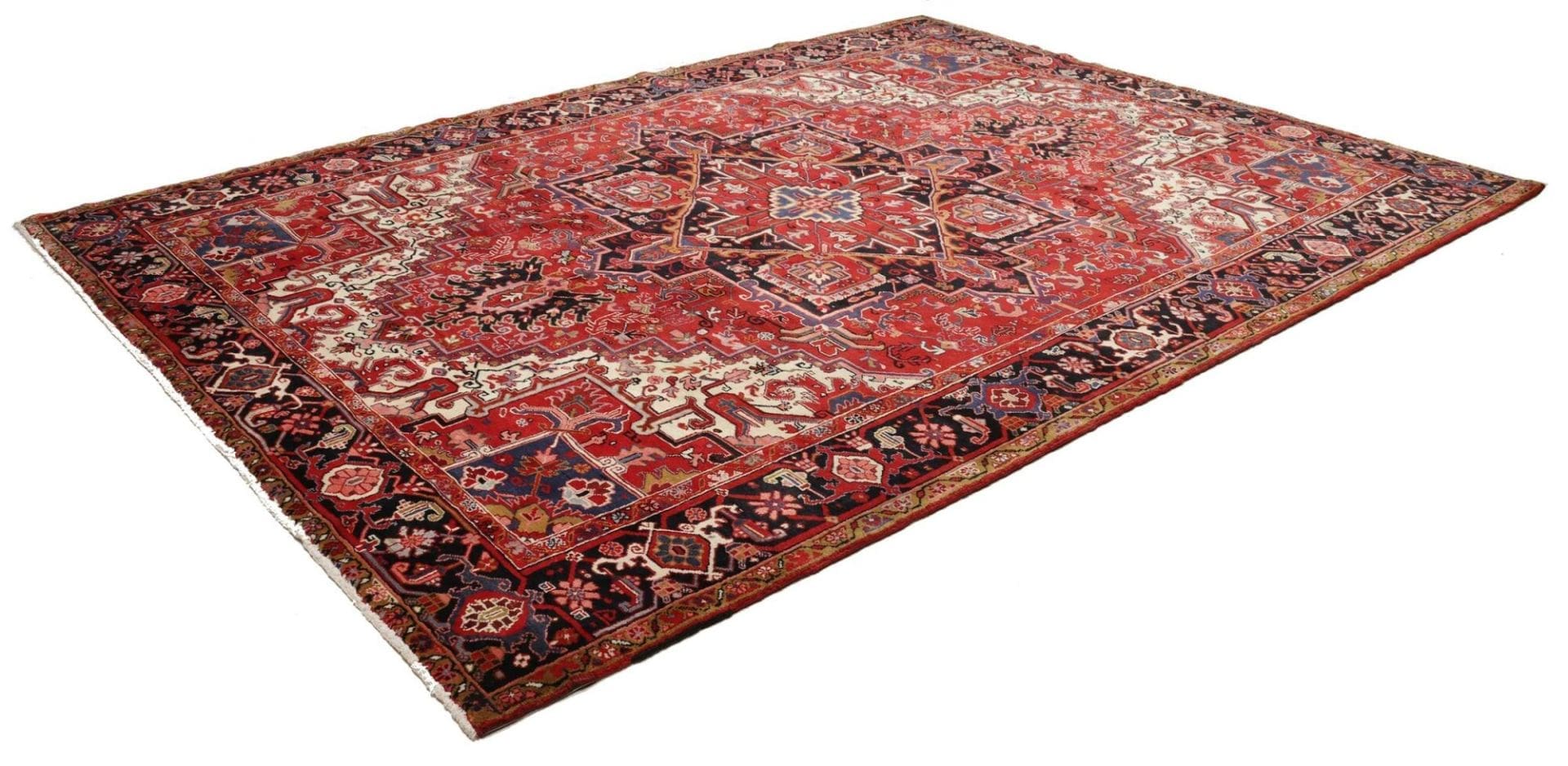 Heriz Perserteppich 263 × 346 cm aus Wolle, handgeknüpft