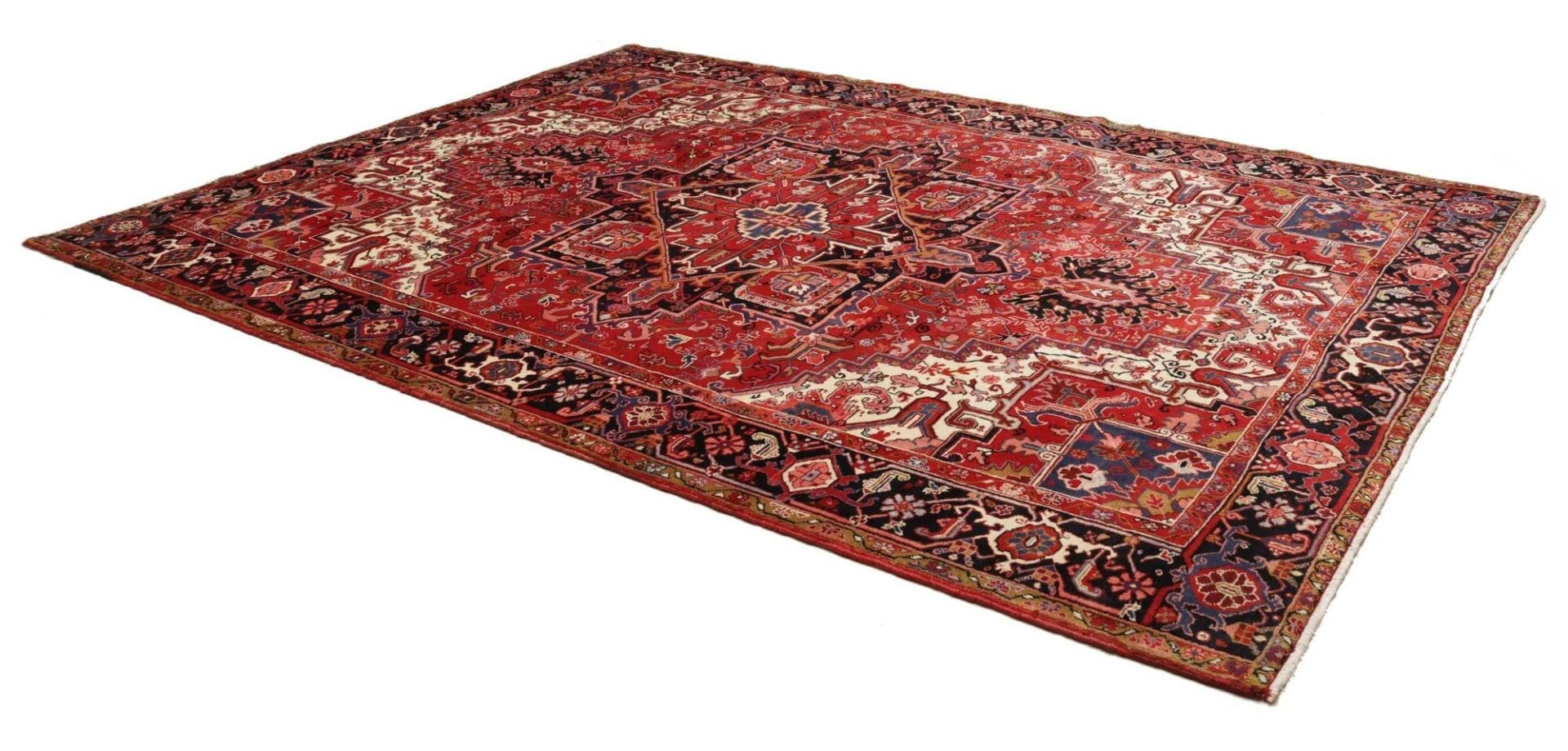 Heriz Perserteppich 263 × 346 cm aus Wolle, handgeknüpft
