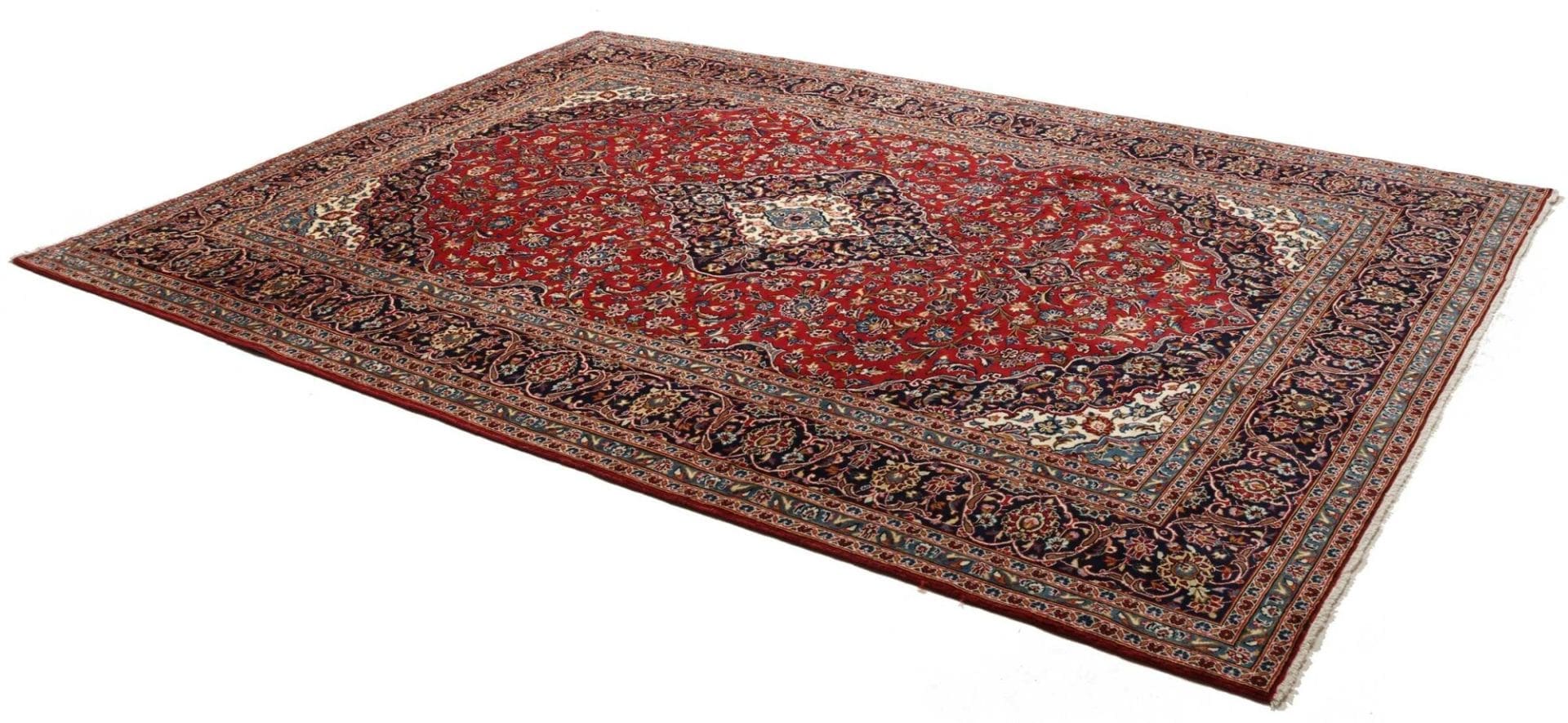 Handgeknüpfter Kashan Perserteppich 256 × 353 cm