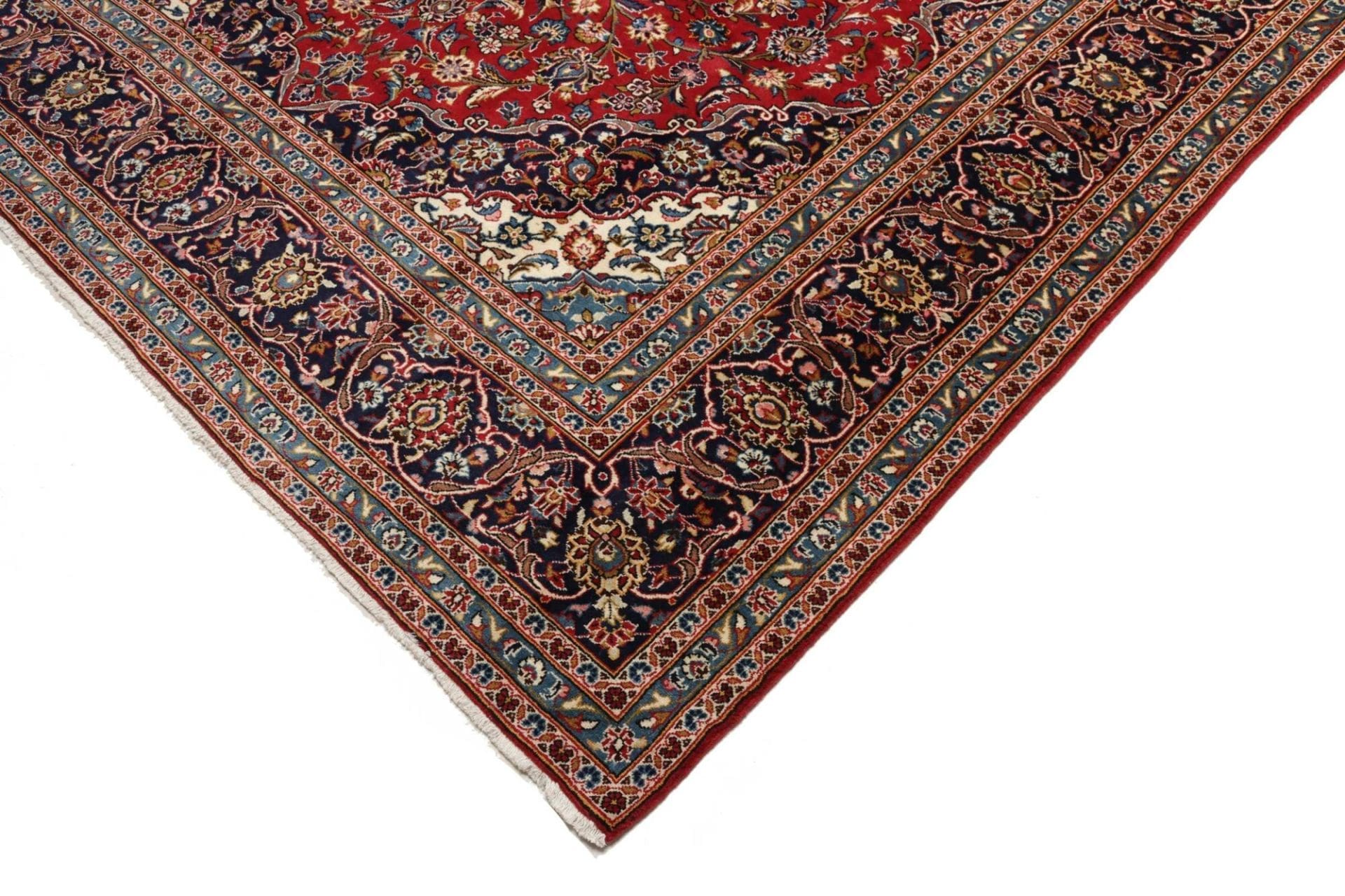 Handgeknüpfter Kashan Perserteppich 256 × 353 cm