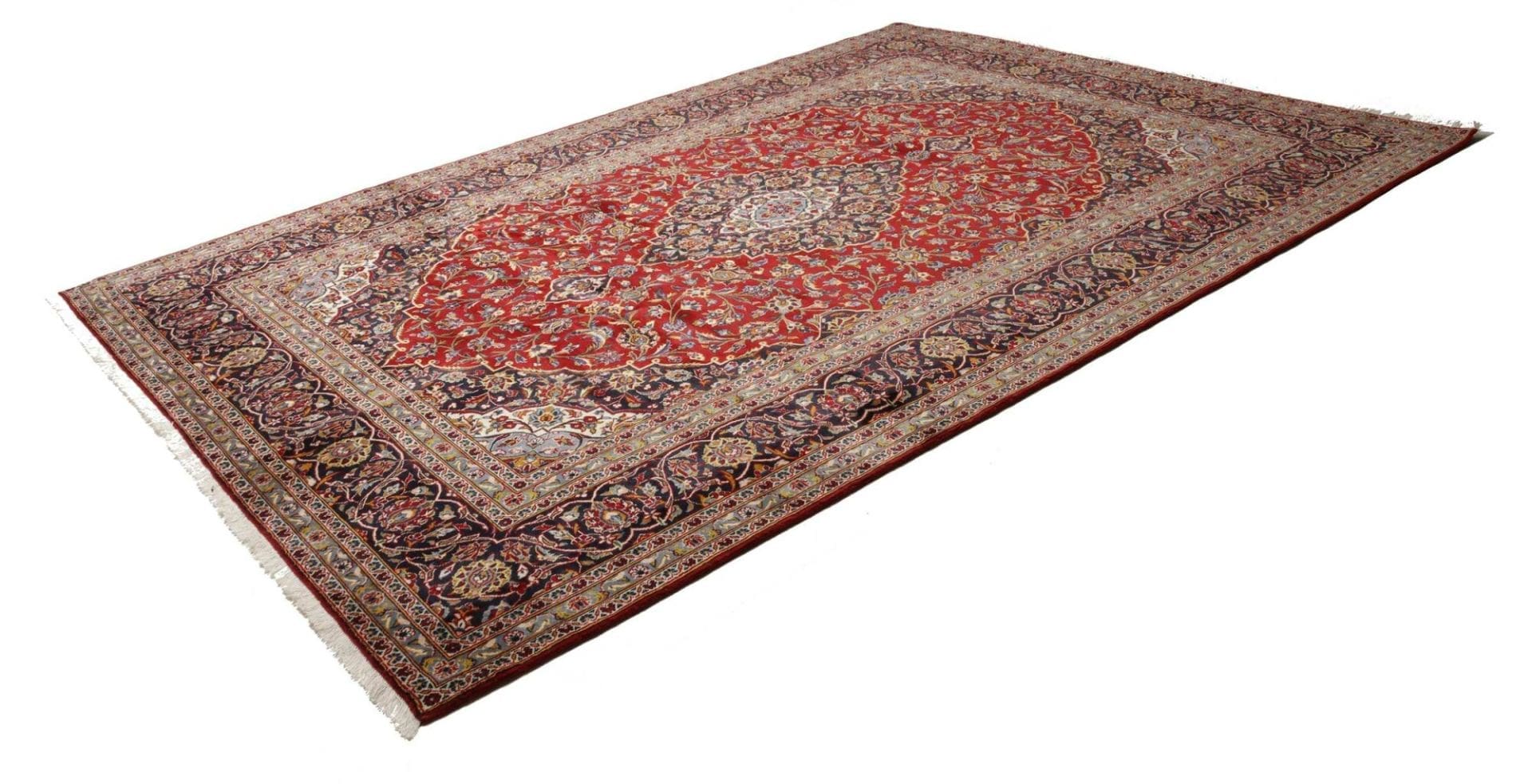 Handgeknüpfter Kashan Perserteppich 255 × 354 cm