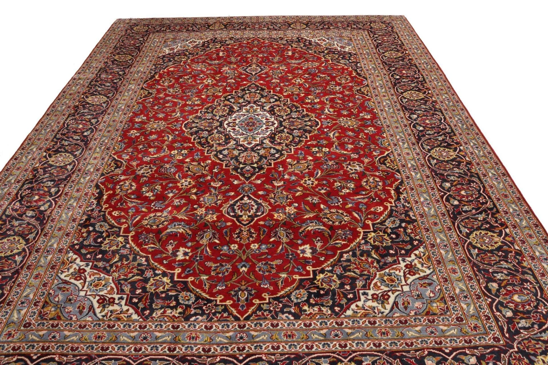 Handgeknüpfter Kashan Perserteppich 255 × 354 cm