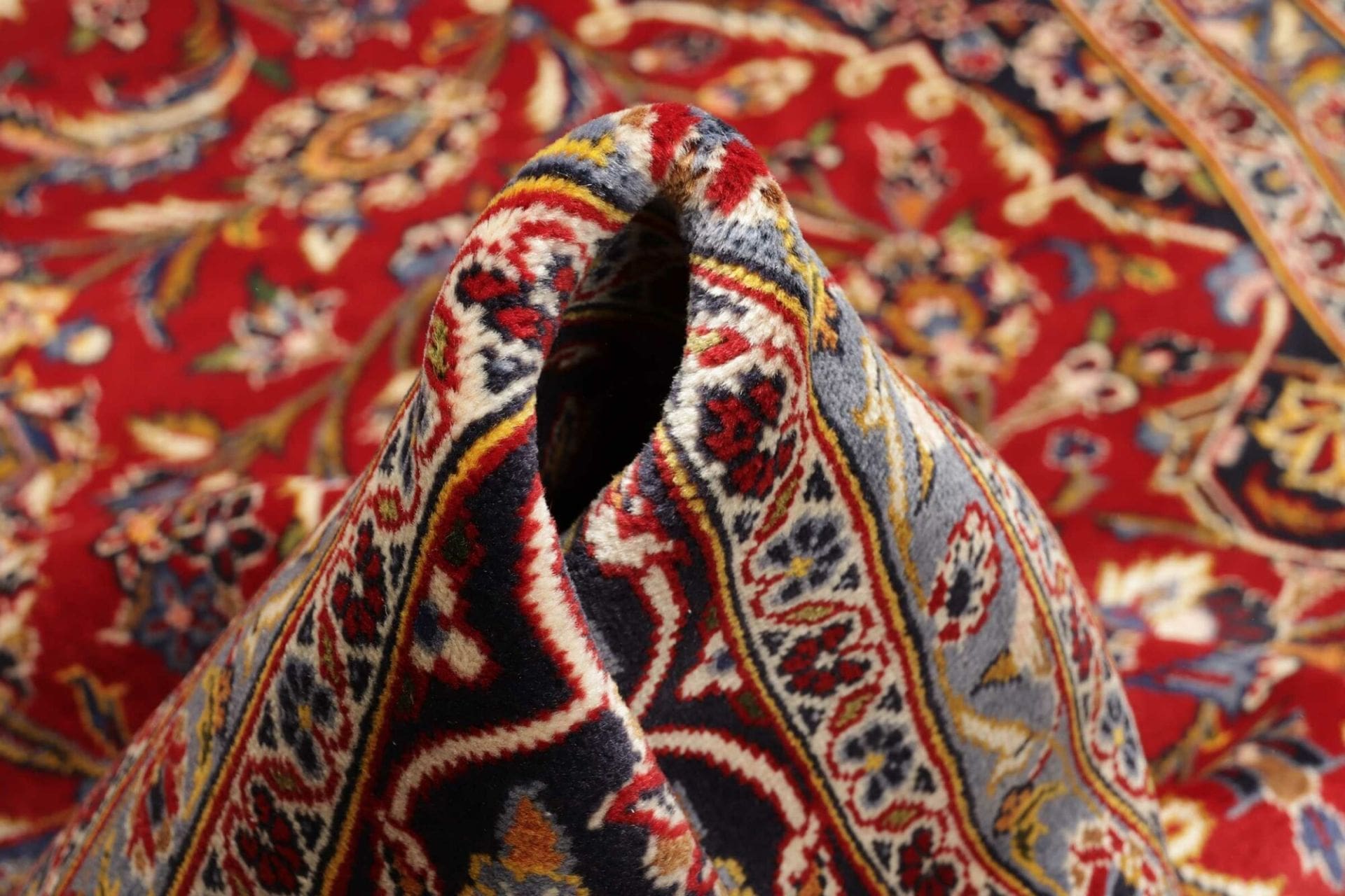 Handgeknüpfter Kashan Perserteppich 255 × 354 cm