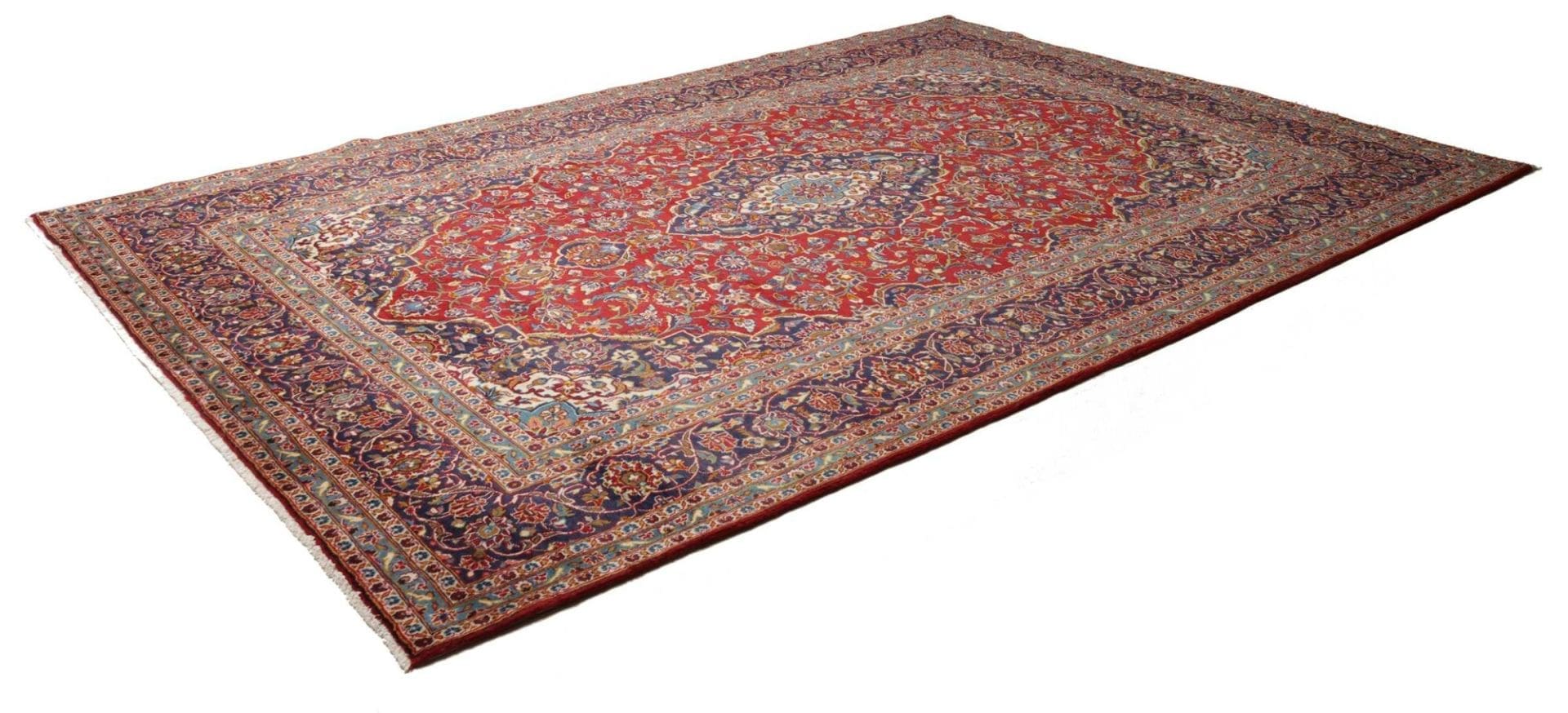 Handgeknüpfter Kashan Perserteppich 251 × 350 cm