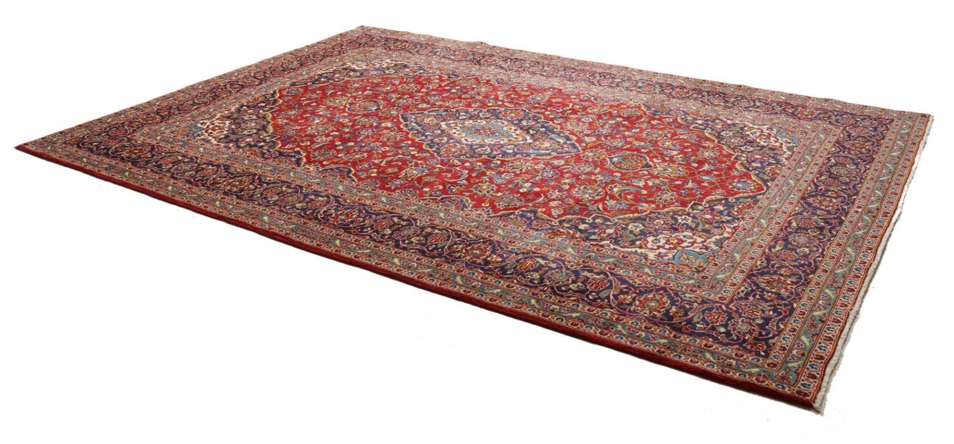 Handgeknüpfter Kashan Perserteppich 251 × 350 cm
