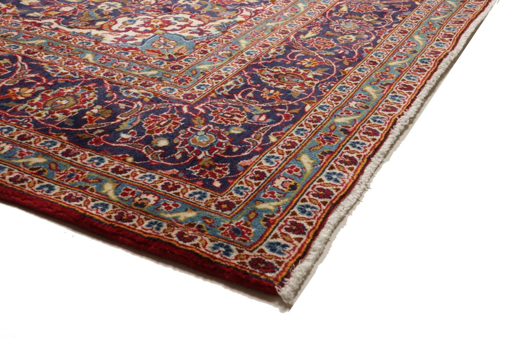 Handgeknüpfter Kashan Perserteppich 251 × 350 cm