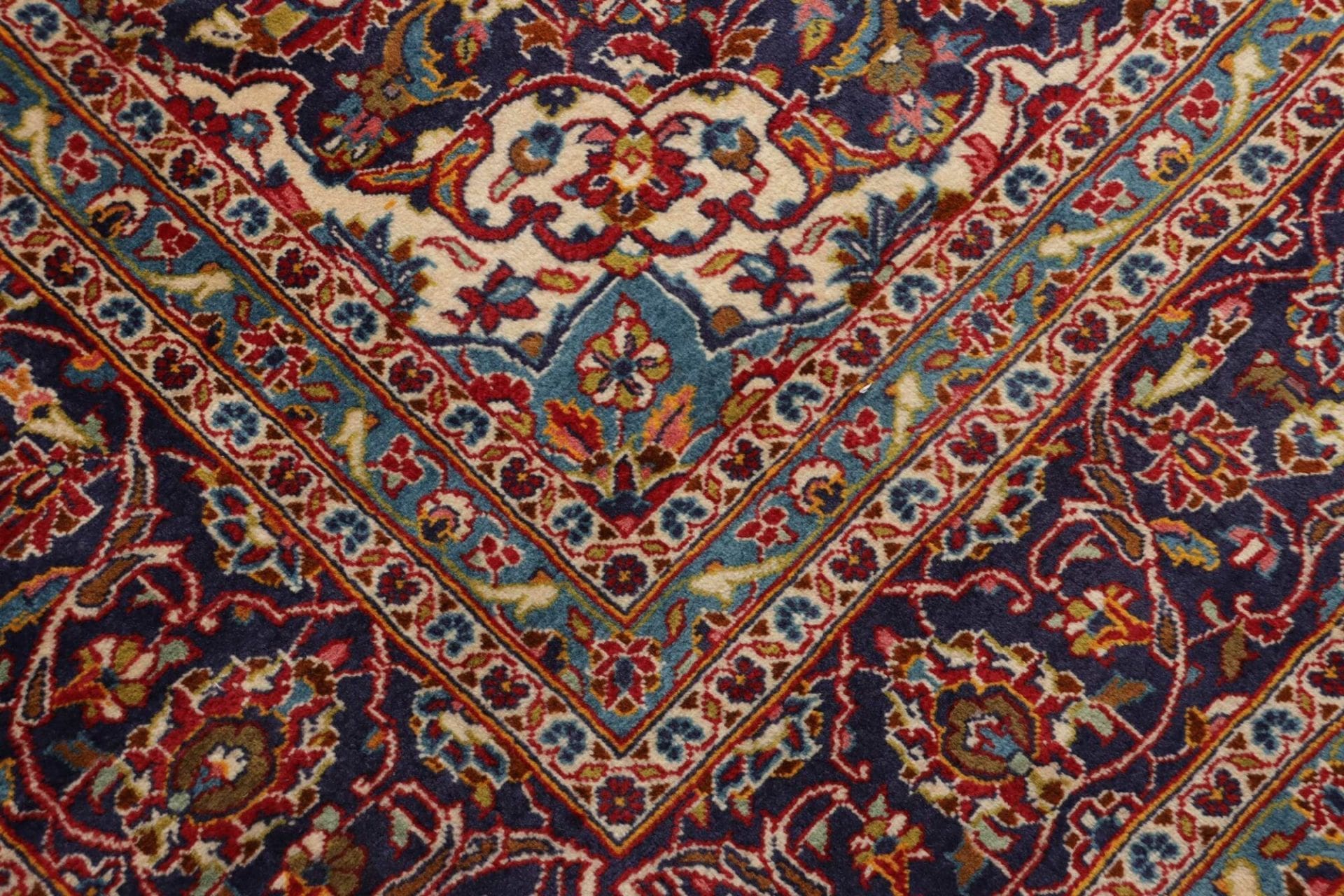 Handgeknüpfter Kashan Perserteppich 251 × 350 cm