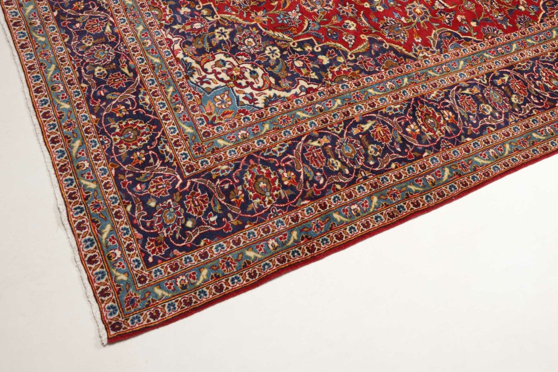 Handgeknüpfter Kashan Perserteppich 251 × 350 cm