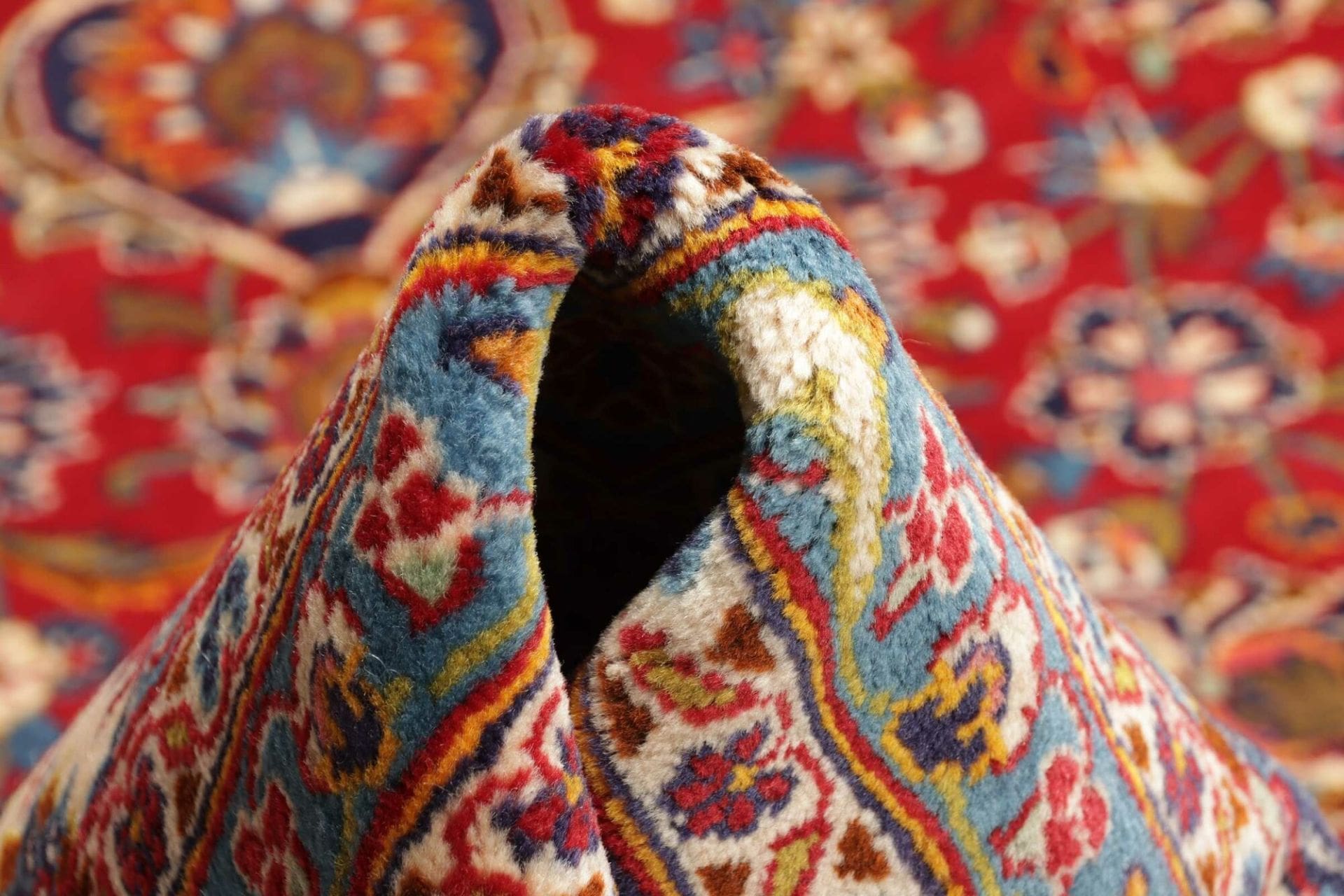 Handgeknüpfter Kashan Perserteppich 251 × 350 cm