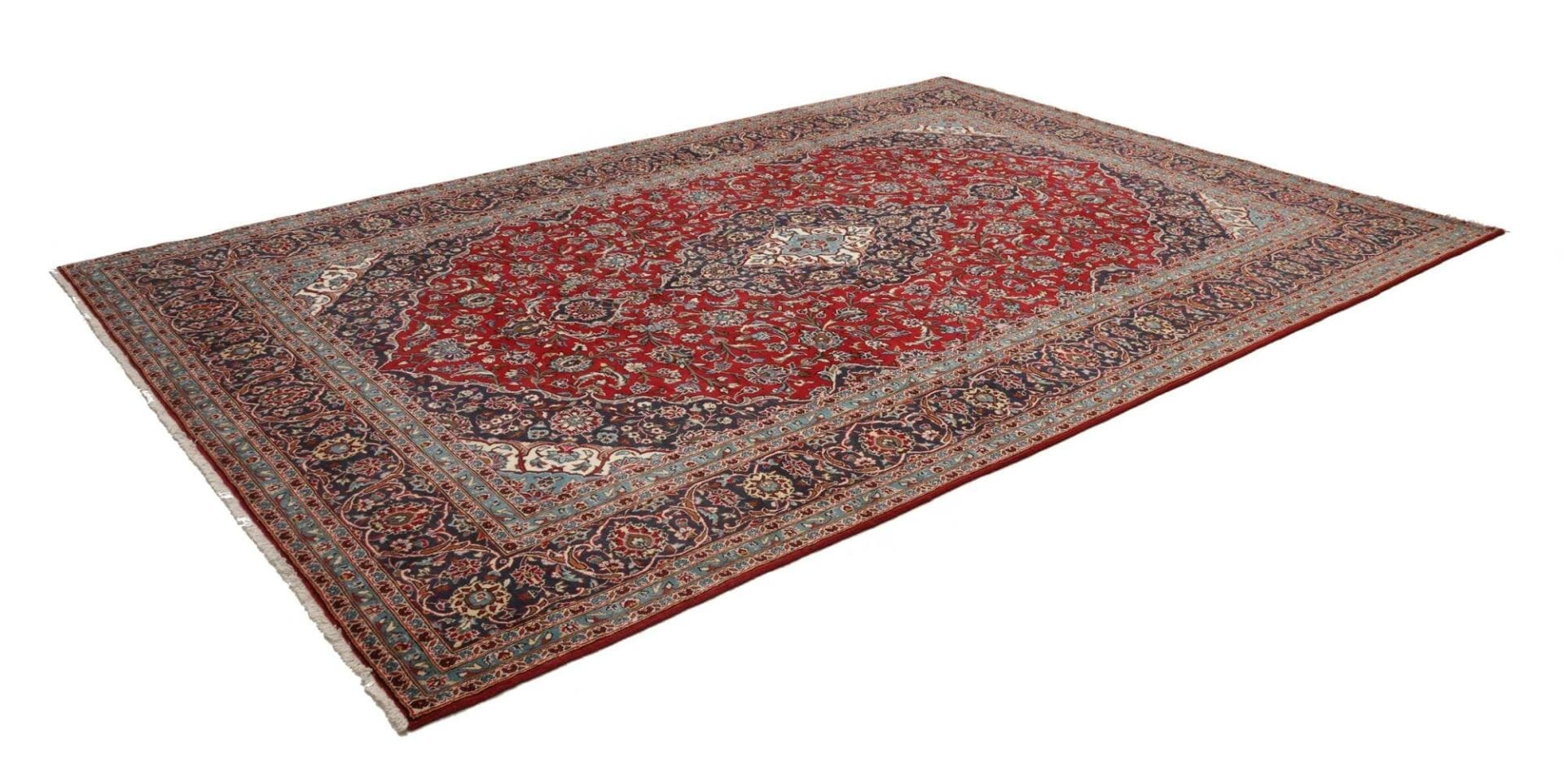 Kashan Perserteppich 253 × 360 cm aus Wolle, handgeknüpft