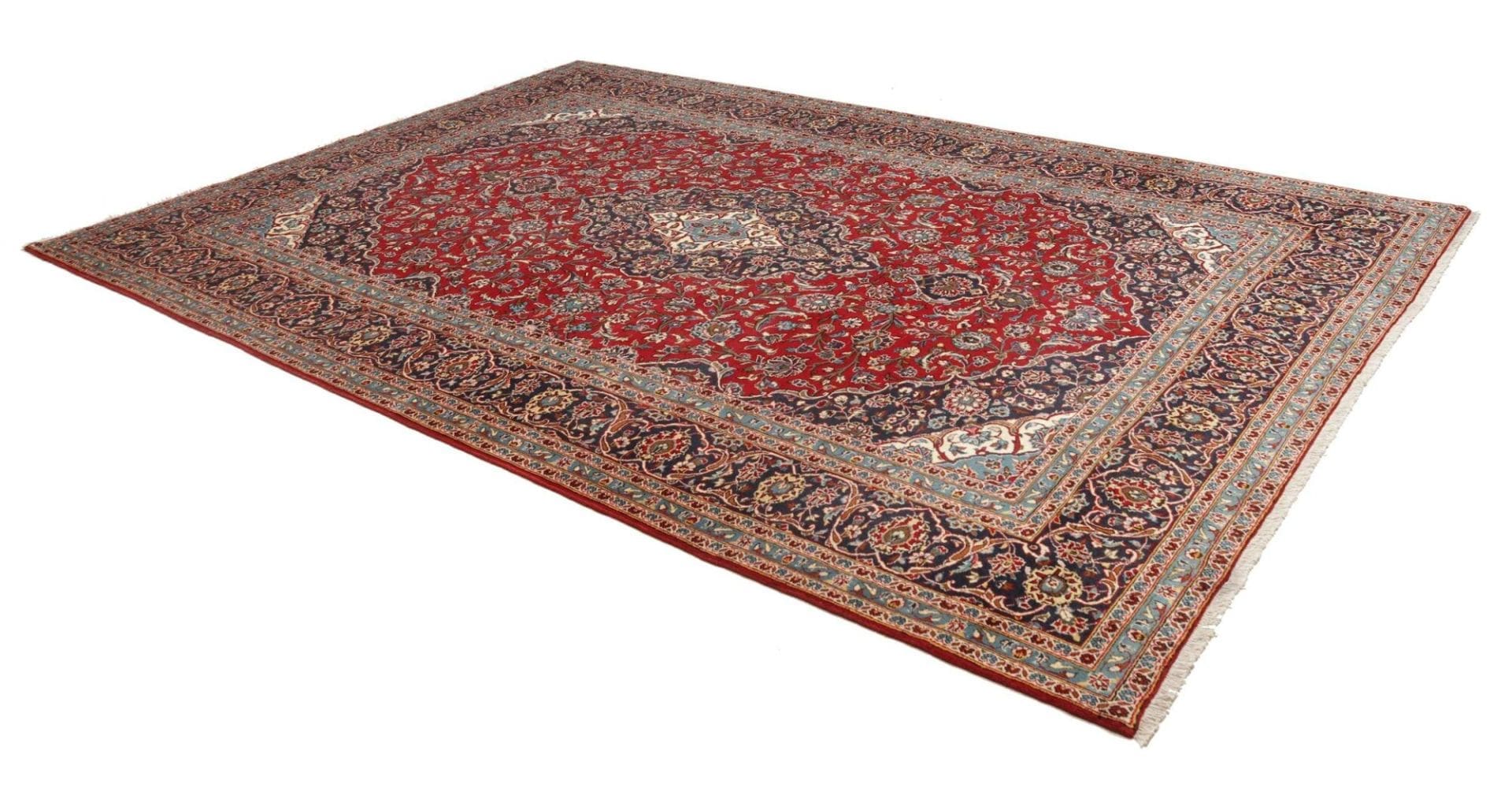 Kashan Perserteppich 253 × 360 cm aus Wolle, handgeknüpft