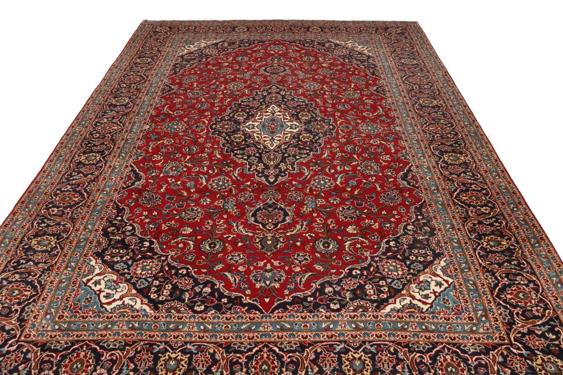 Kashan Perserteppich 253 × 360 cm aus Wolle, handgeknüpft
