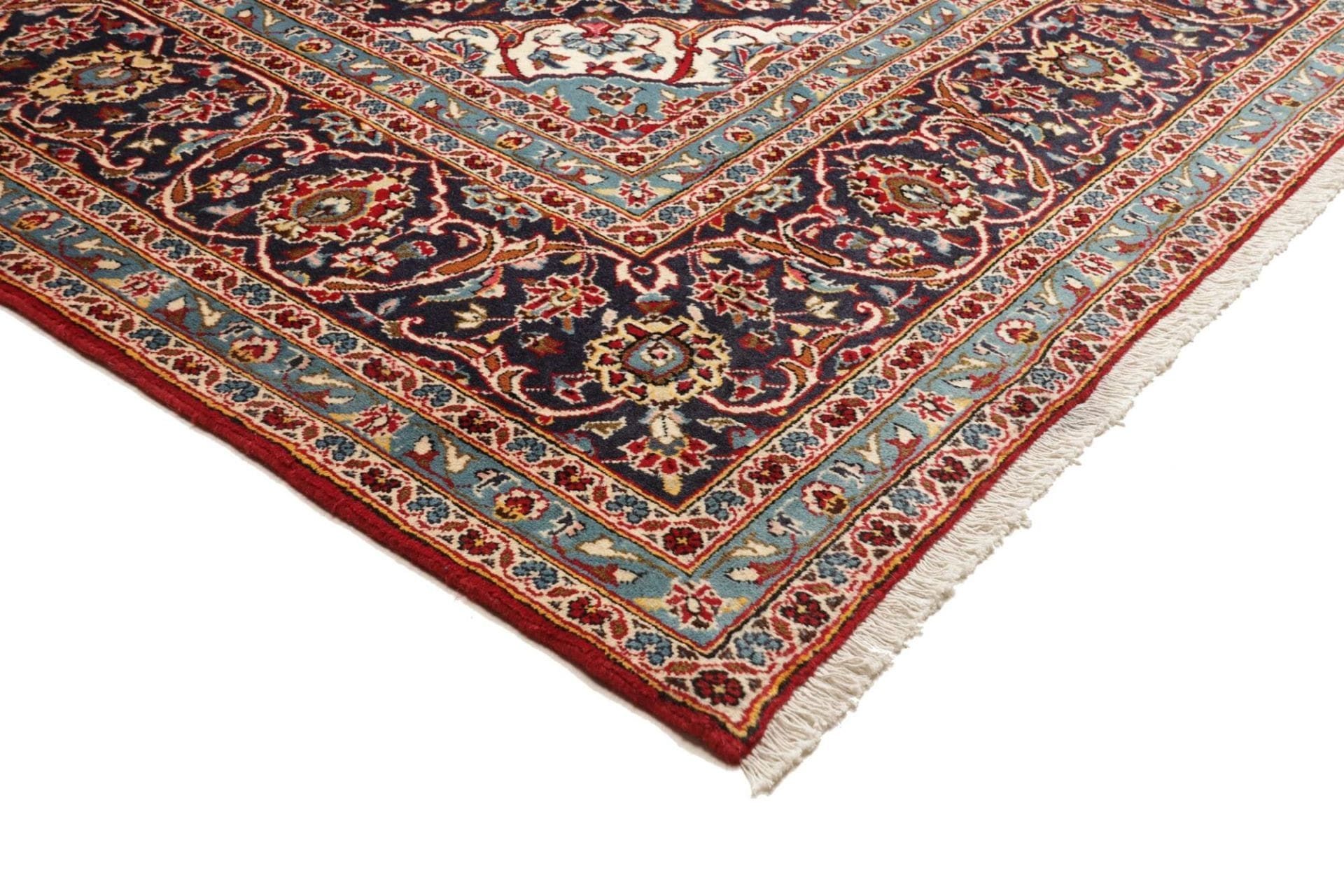 Kashan Perserteppich 253 × 360 cm aus Wolle, handgeknüpft