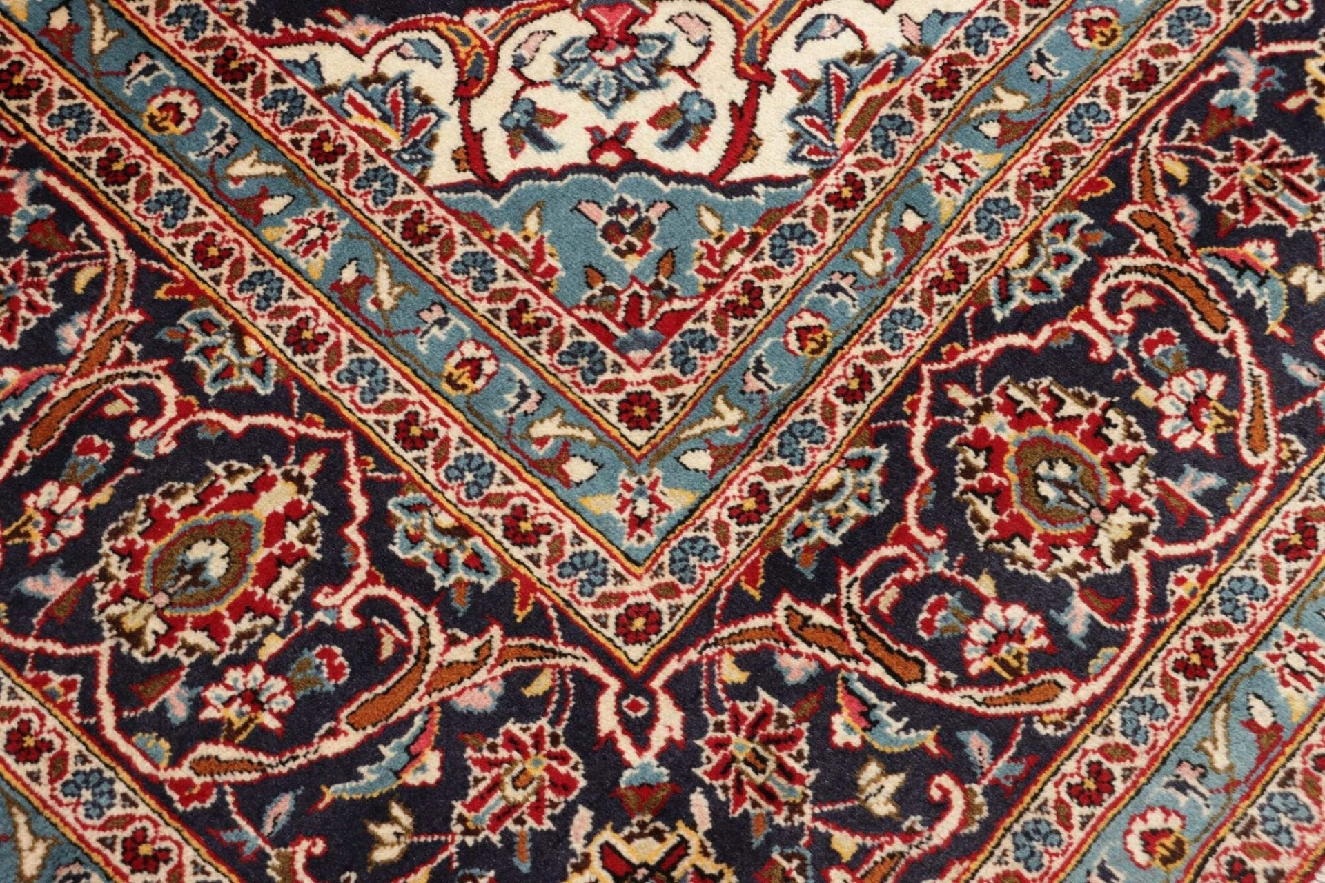 Kashan Perserteppich 253 × 360 cm aus Wolle, handgeknüpft