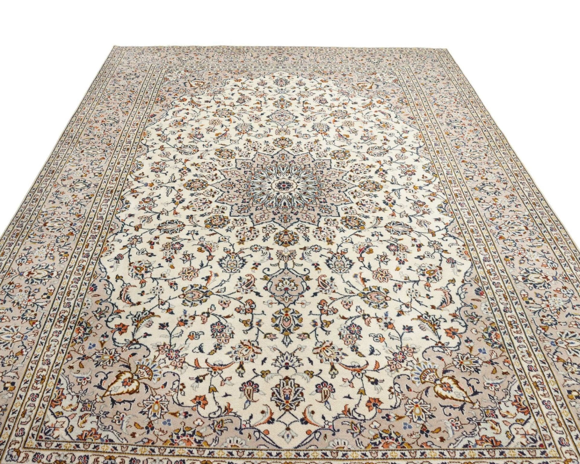 Kashan Perserteppich 243 × 357 cm aus Wolle, handgeknüpft