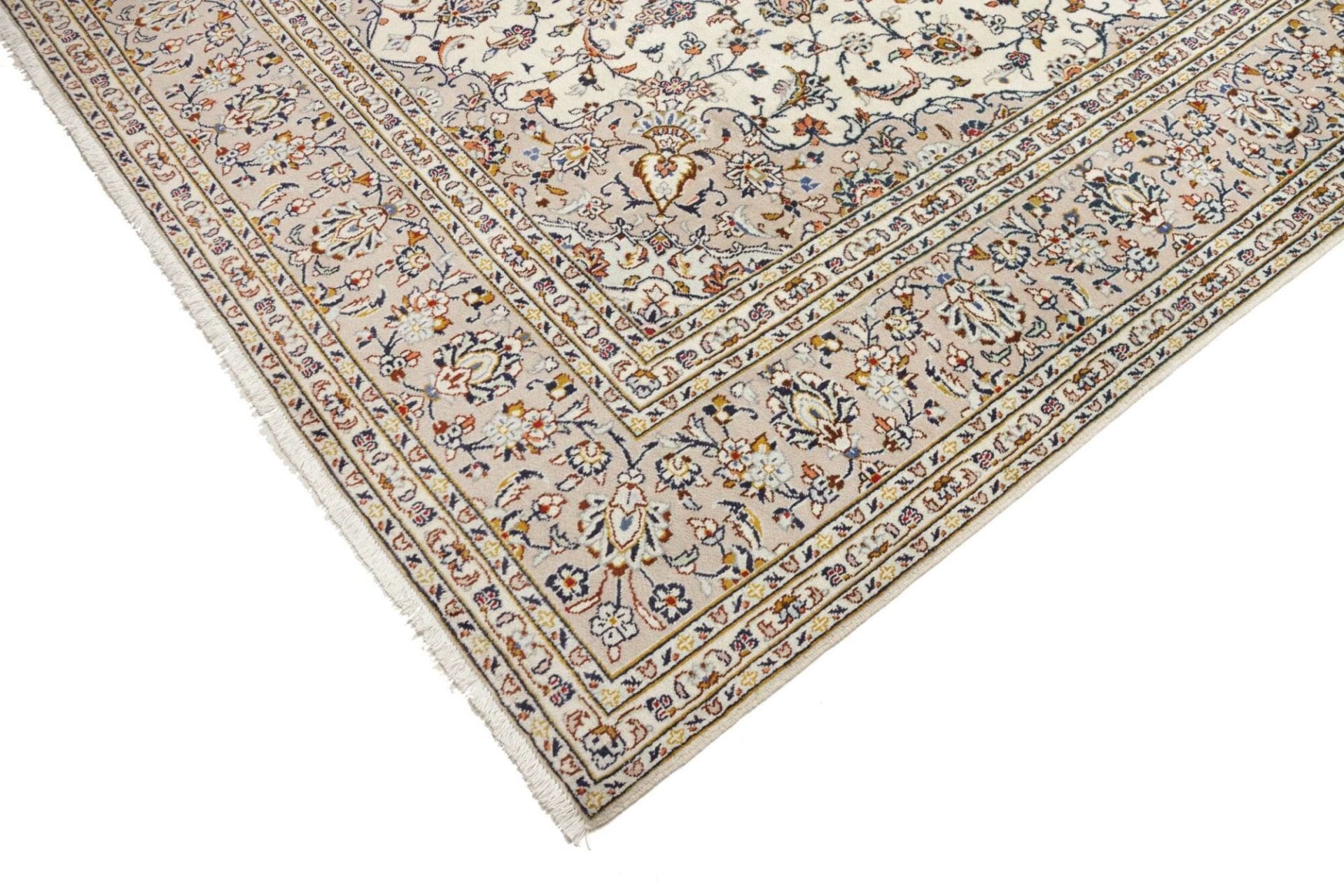 Kashan Perserteppich 243 × 357 cm aus Wolle, handgeknüpft