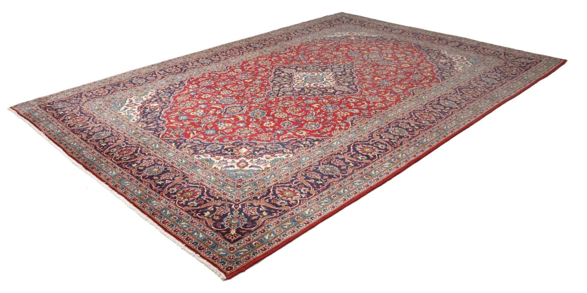 Kashan Perserteppich aus Iran, 253 × 357 cm