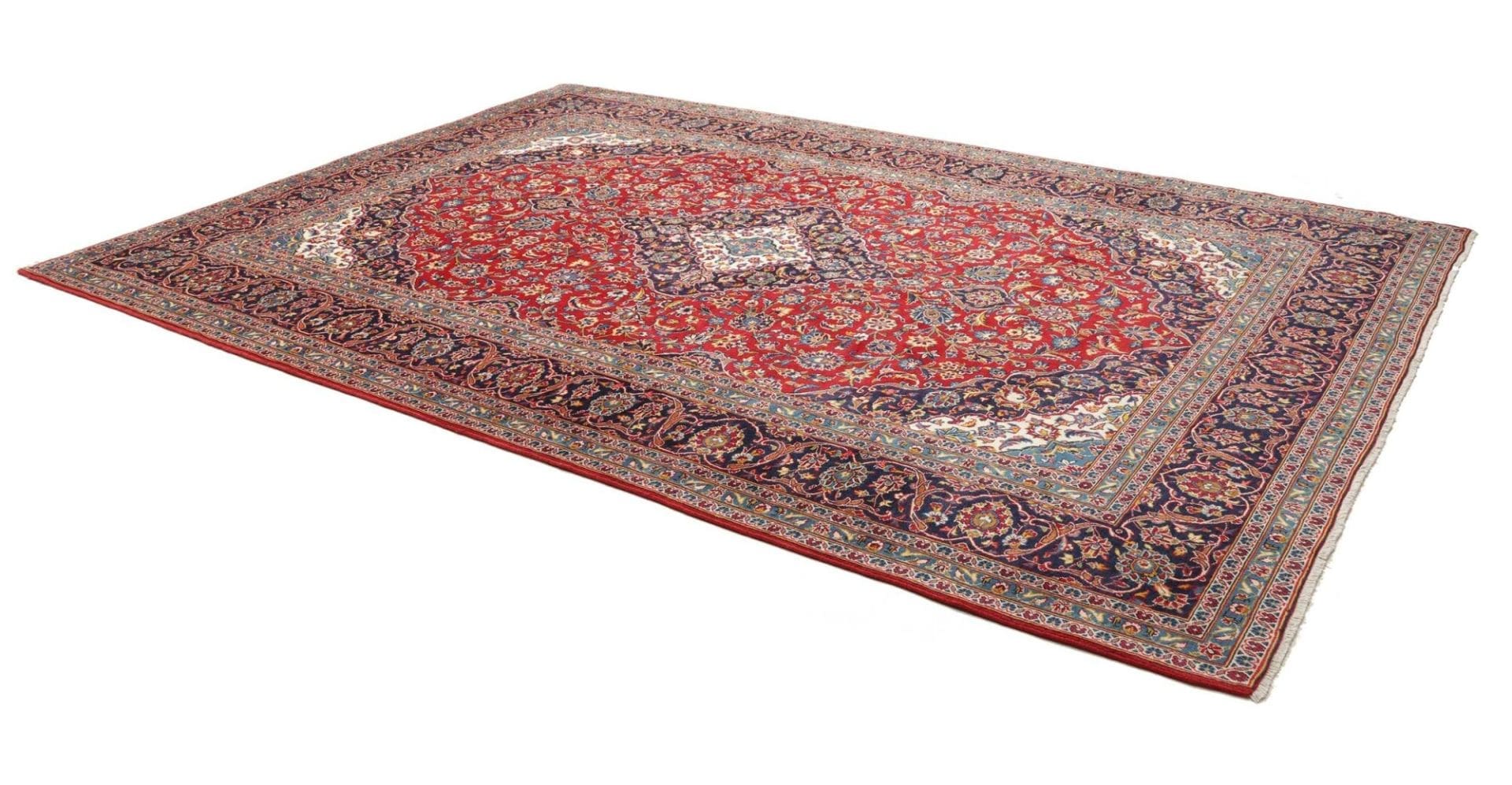 Kashan Perserteppich aus Iran, 253 × 357 cm