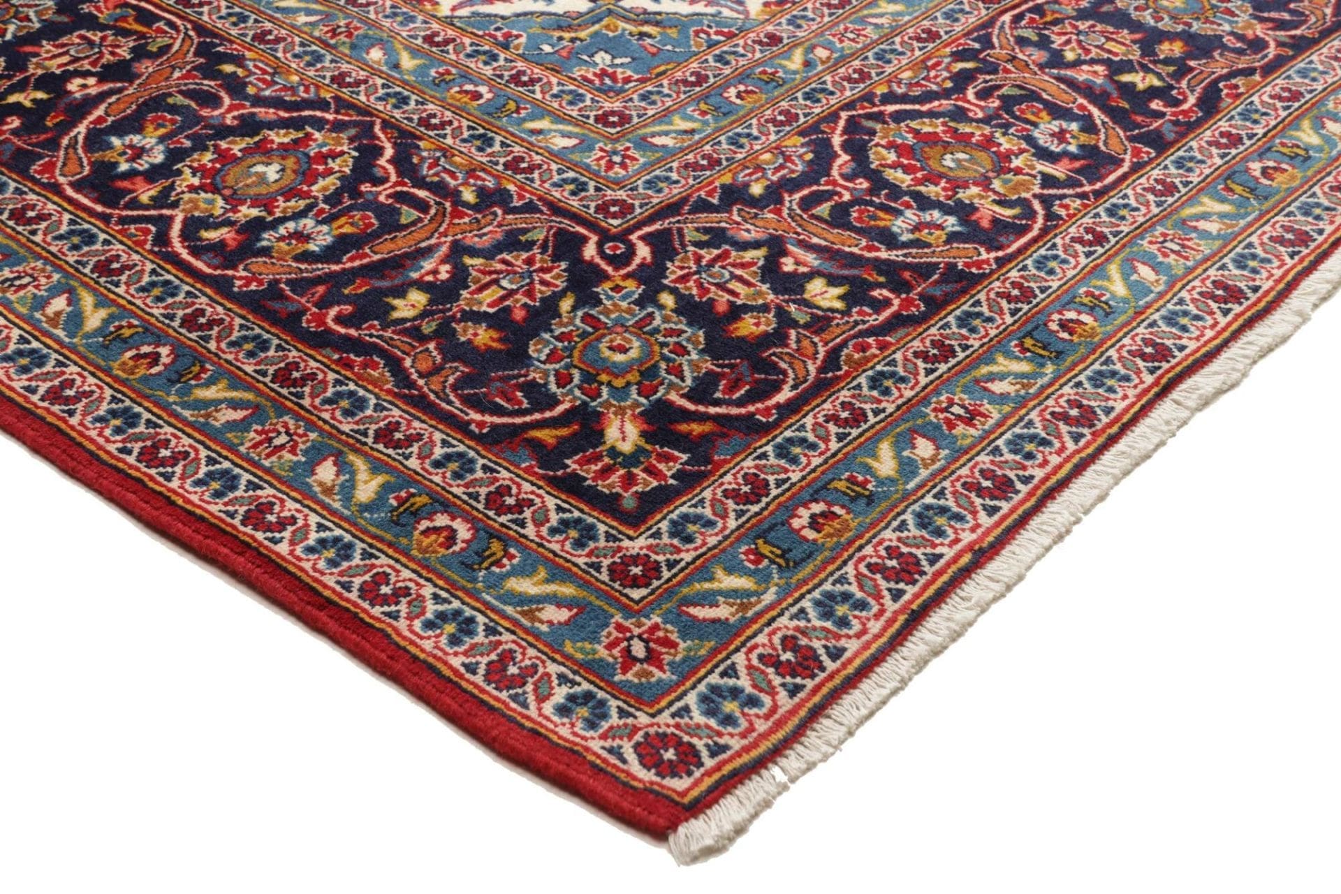 Kashan Perserteppich aus Iran, 253 × 357 cm
