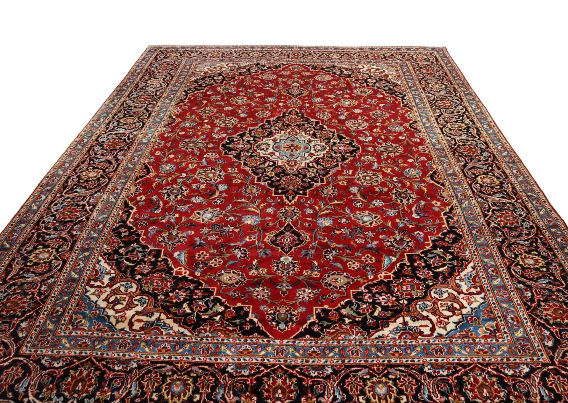 Handgeknüpfter Kashan Perserteppich, 250 × 343 cm, Wolle