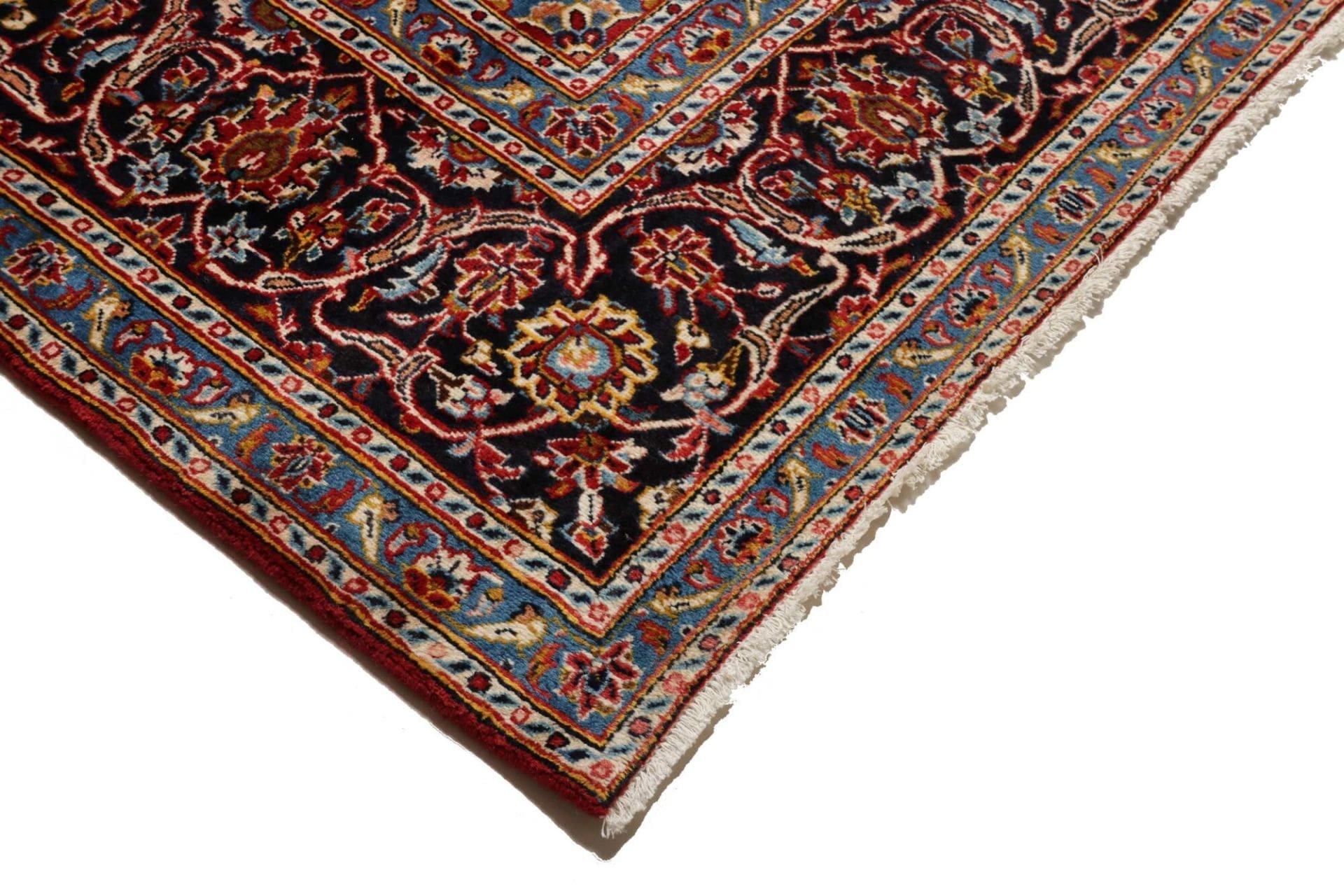 Handgeknüpfter Kashan Perserteppich, 250 × 343 cm, Wolle