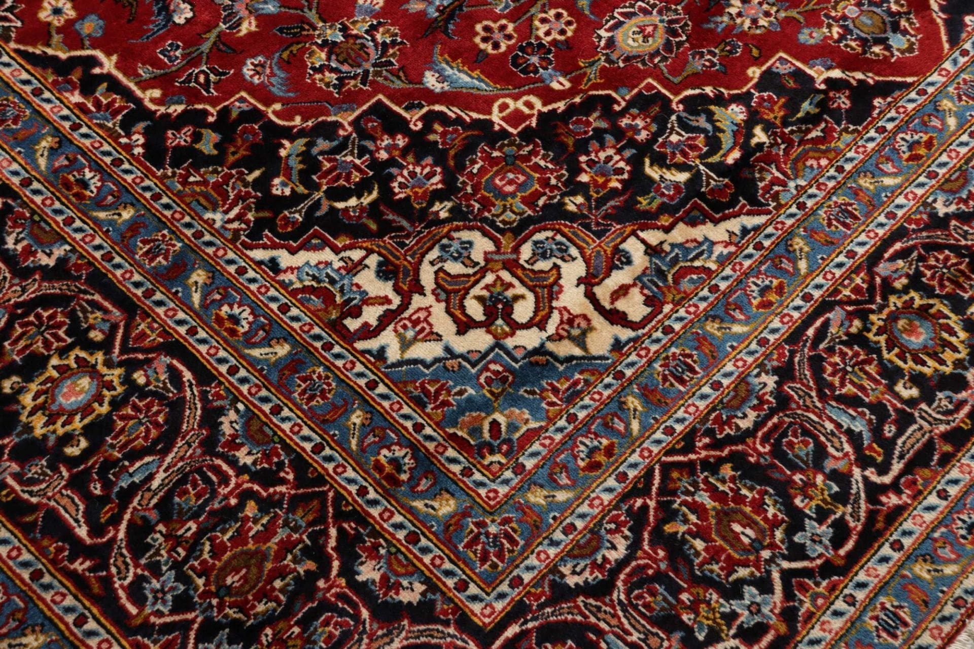 Handgeknüpfter Kashan Perserteppich, 250 × 343 cm, Wolle